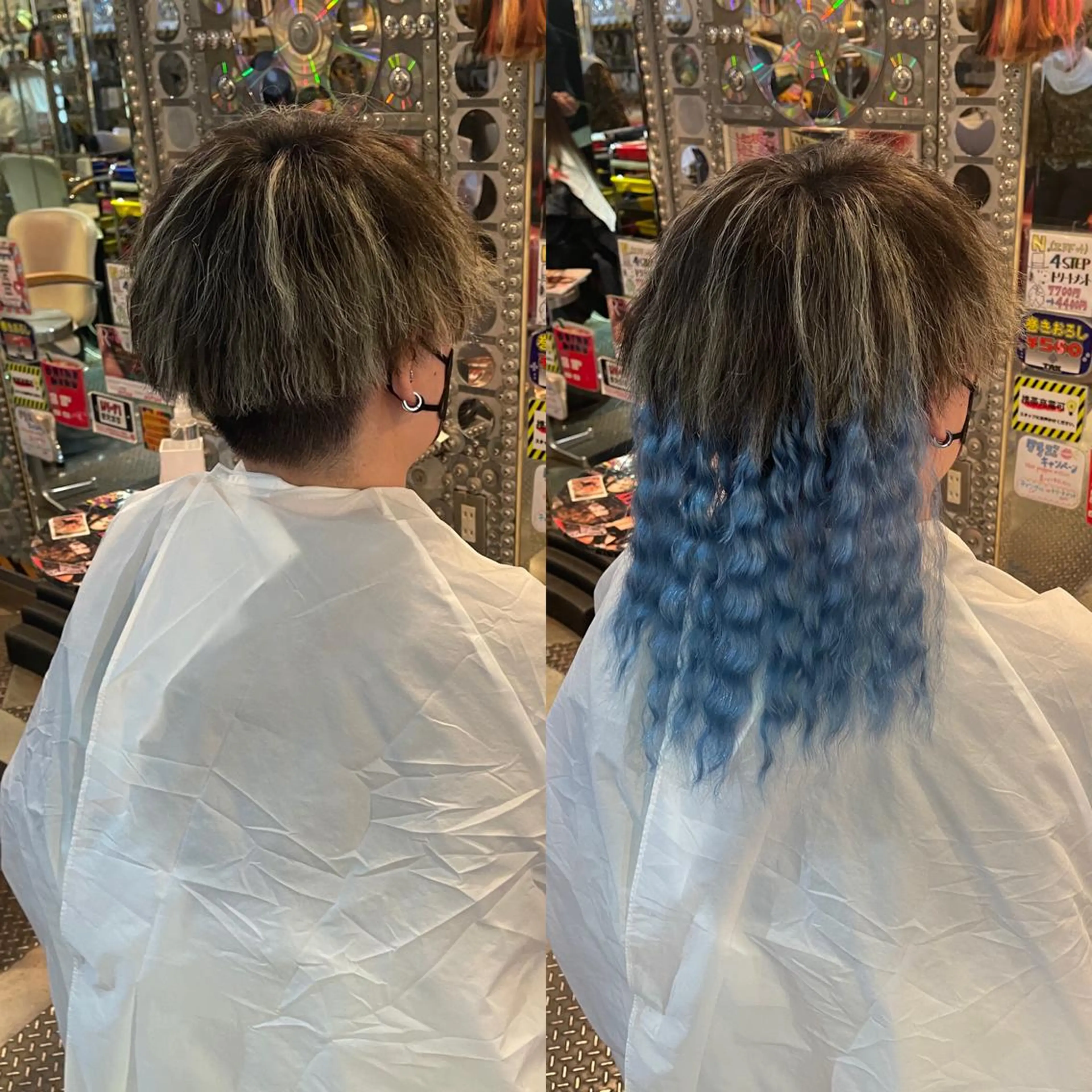 ショート カラー ヘアアレンジ ハイトーンカラー エクステ haco+所属・🌈派手髪エクステ ブレイズ🌈ひろとのヘアスタイル