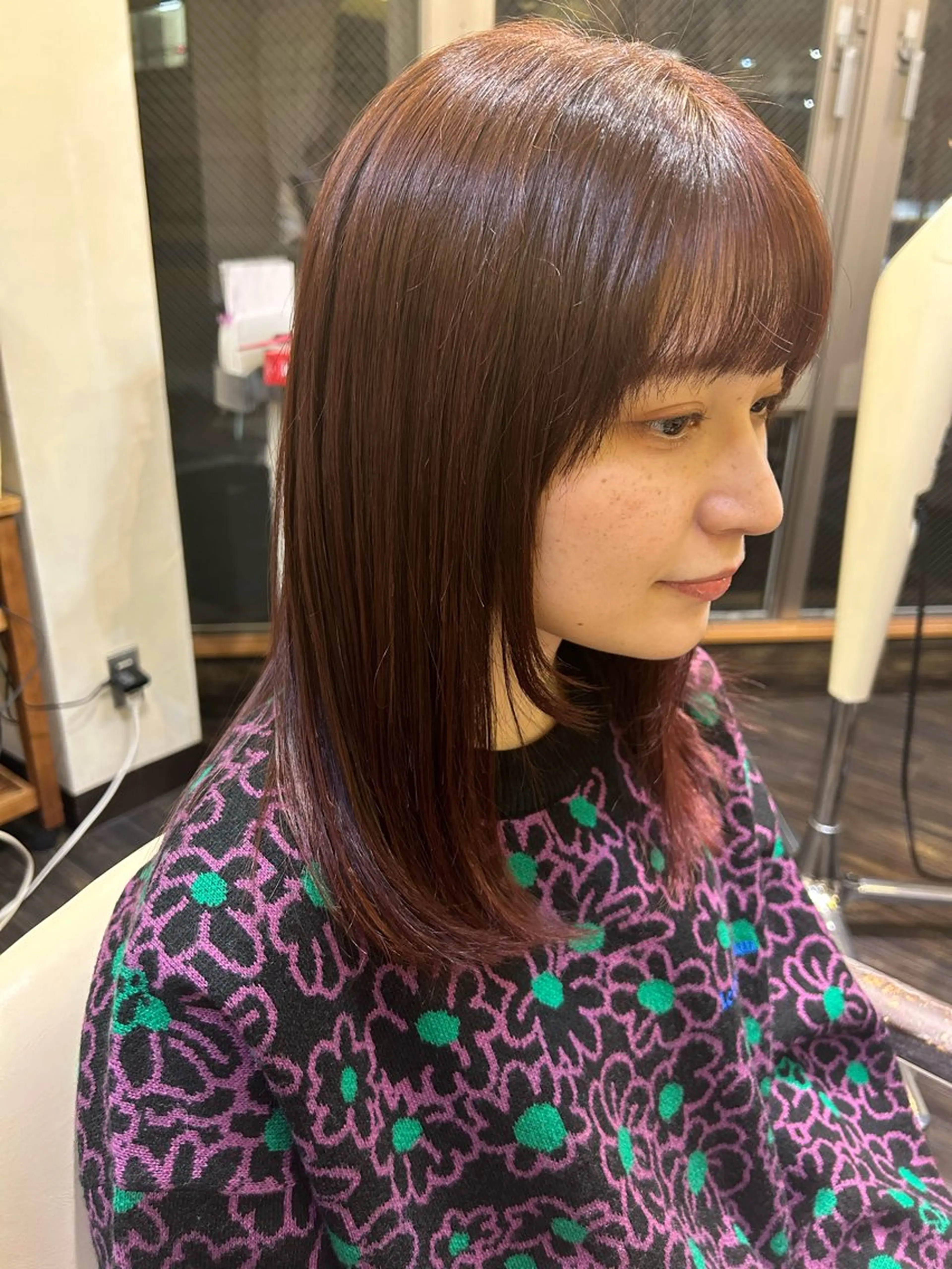 セミロング カラー カット ヘアカラー トリートメント ヘアセット DiMPlE  ディンプル所属・🌸スタイリスト 山浦美恵のヘアスタイル