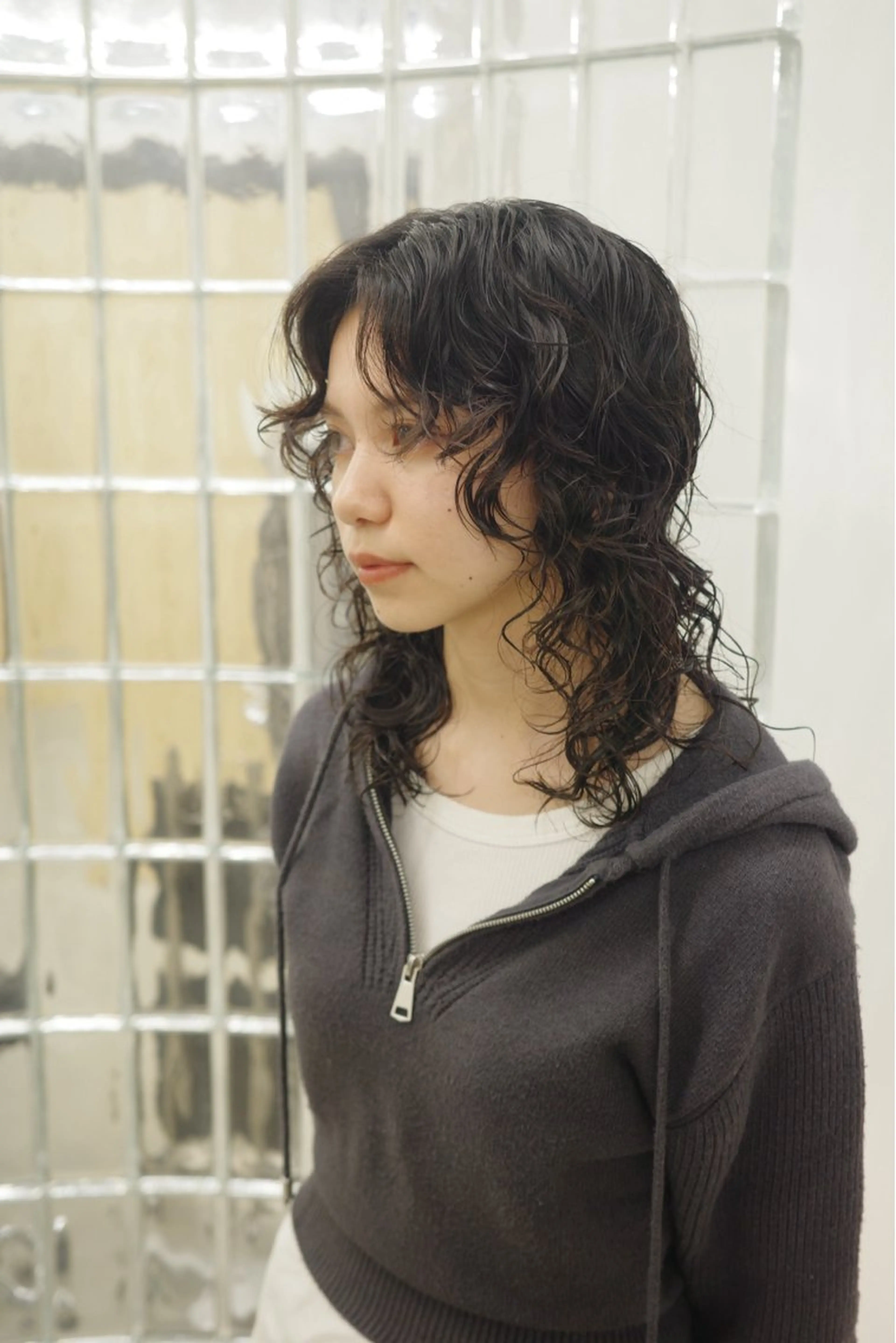 ミディアム パーマ wabi  hair salon所属・wabi/艶カラー タカハシ　トモヒロのヘアスタイル