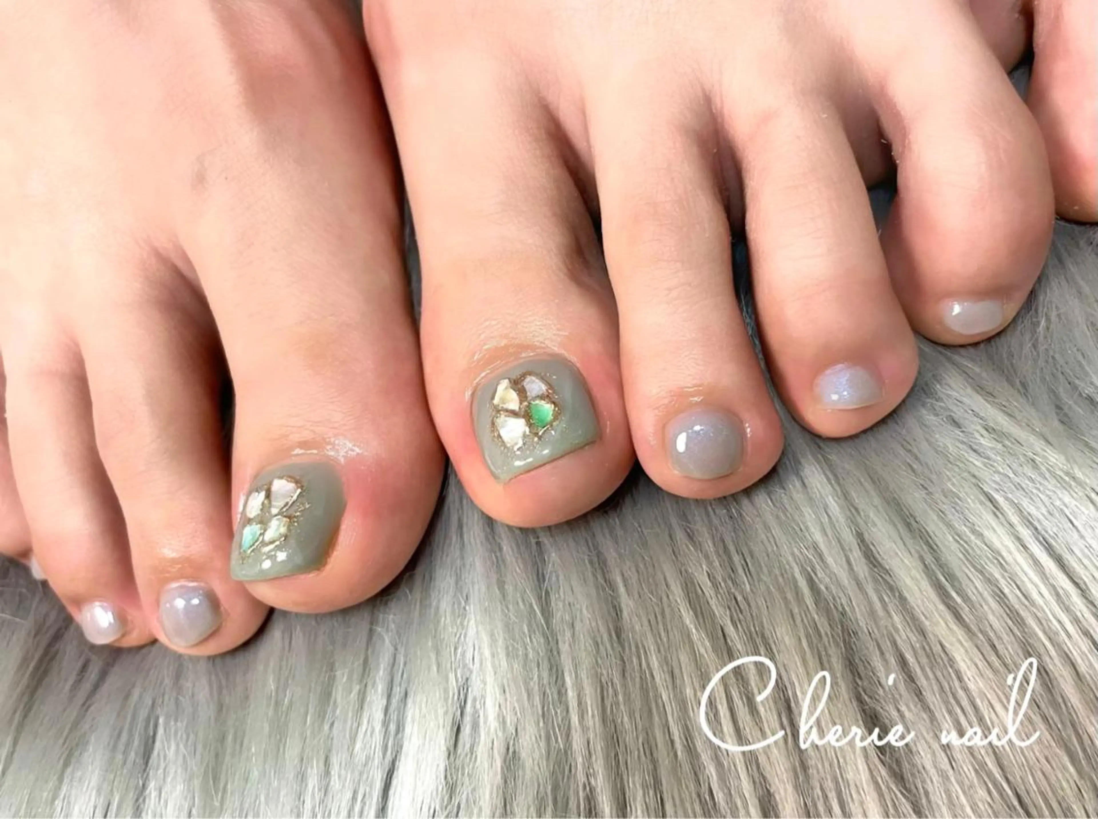 ネイル フットネイル フットネイル Cherienail yunaのネイルデザイン