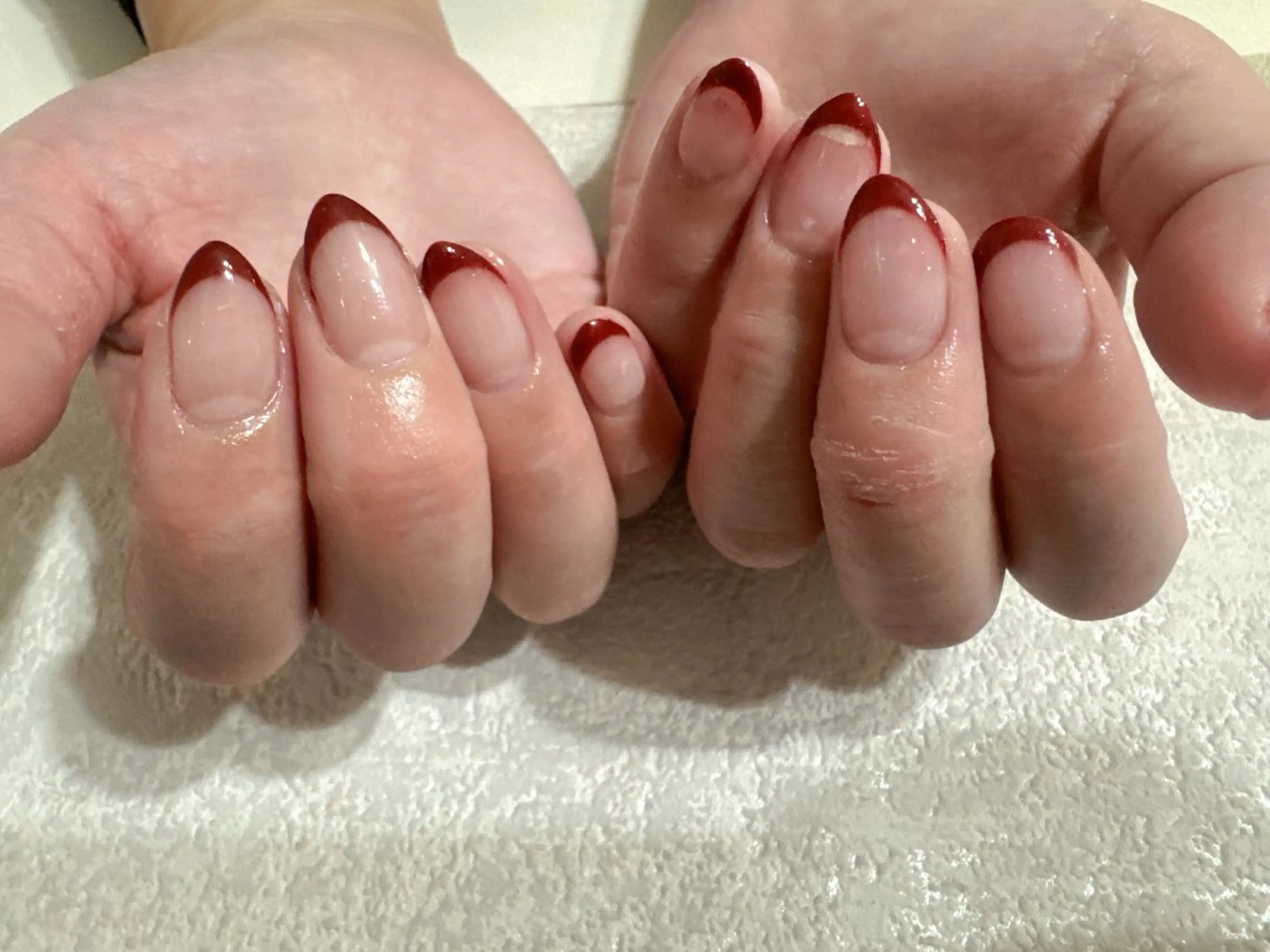 ネイル オーロラネイル フットネイル フレンチネイル ジェルネイル 韓国ネイル kikinail 溝の口のネイルデザイン