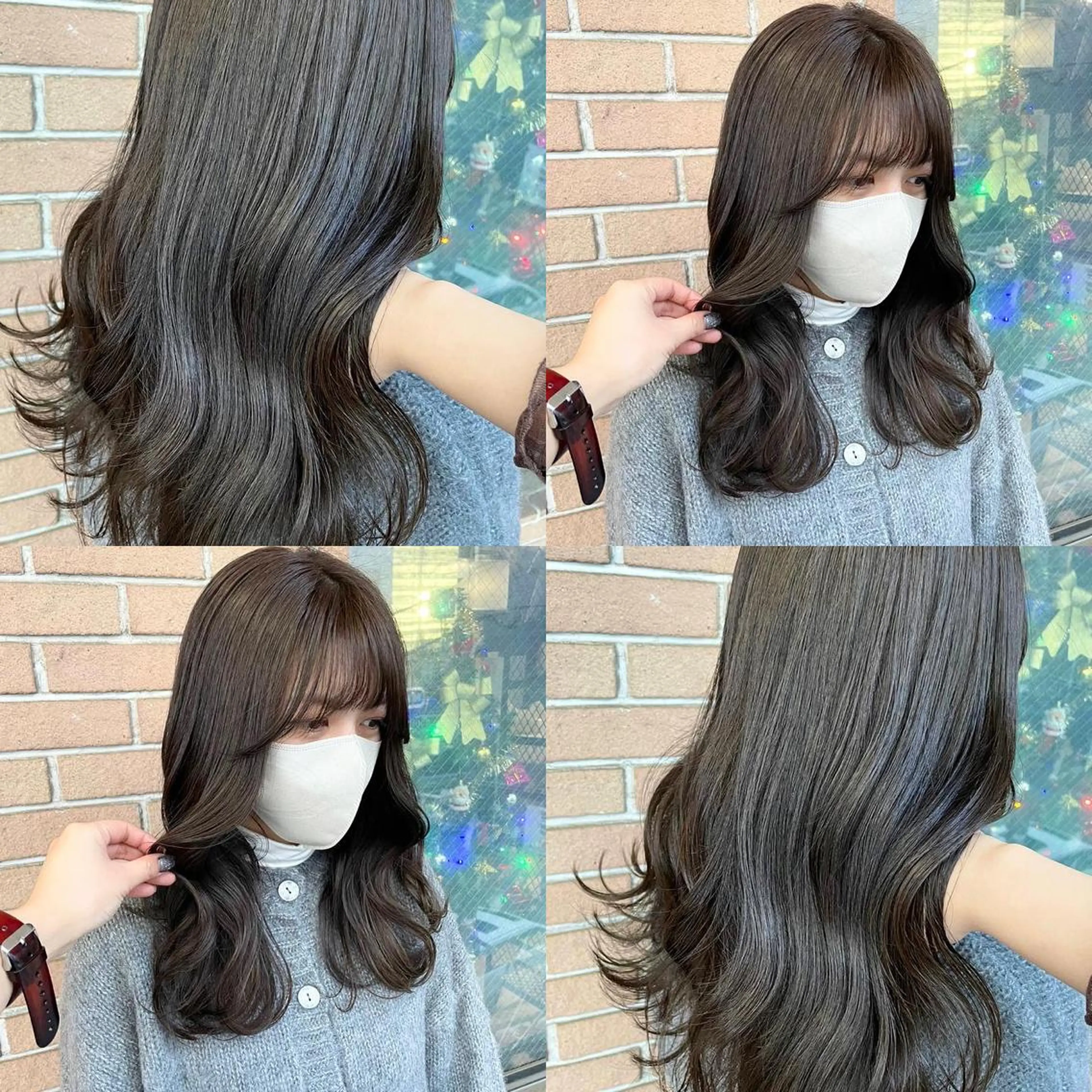 ミディアム カラー ボブヘアカット Rikapi❤️のヘアスタイル