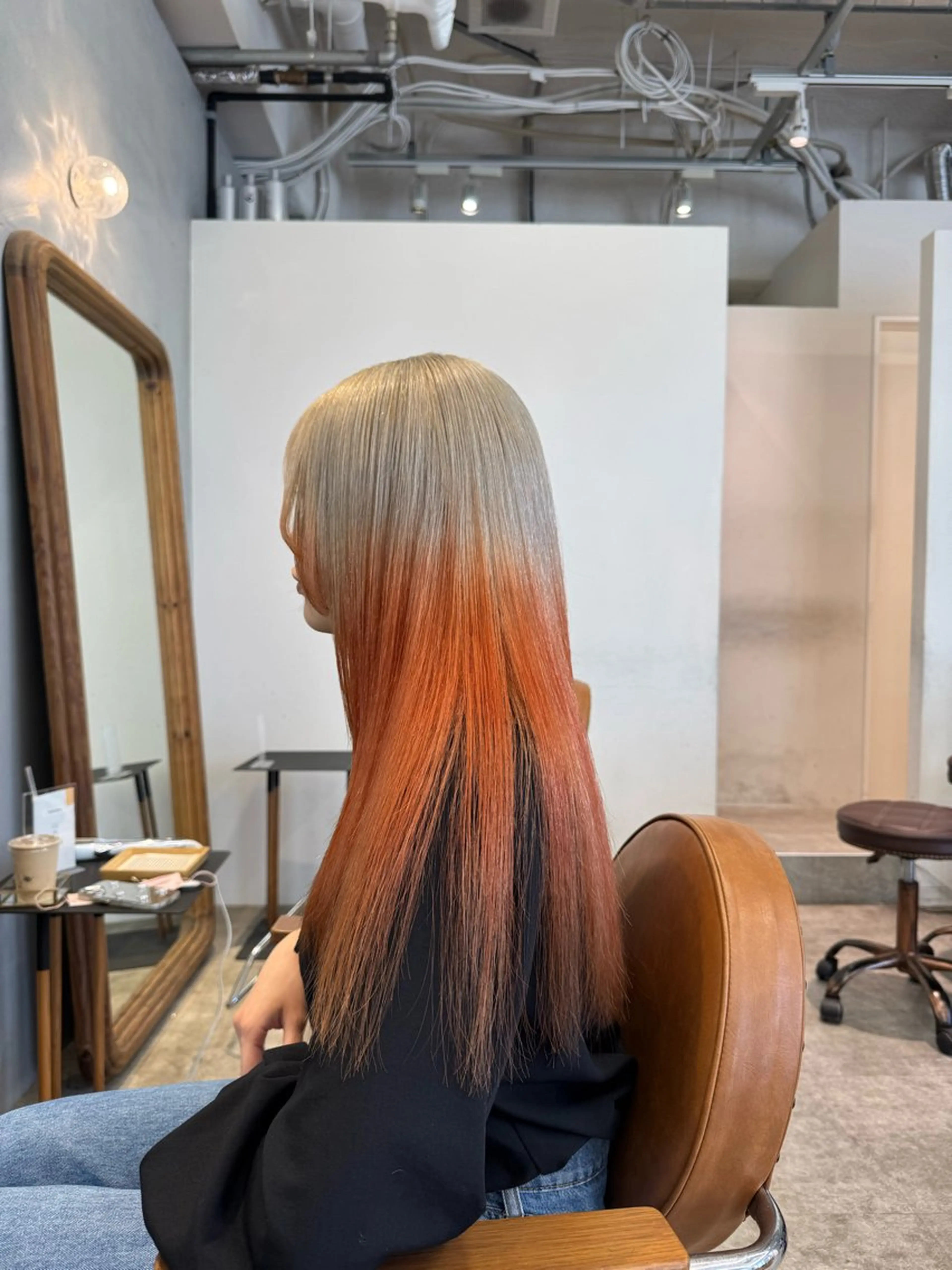 ロング カラー ブリーチ ヘアカラー オスズ 🎀´-のヘアスタイル