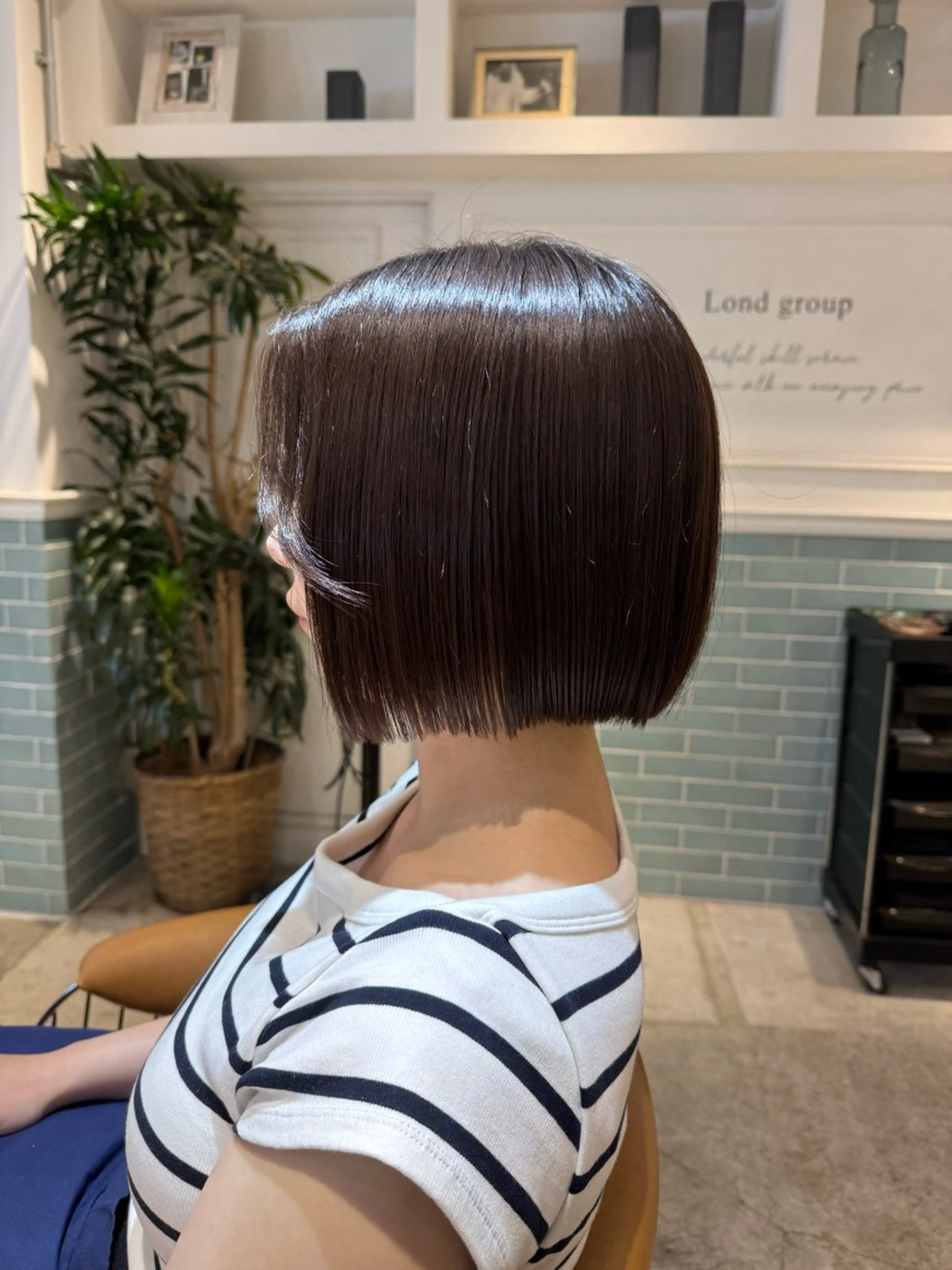 ミディアム 切りっぱなしボブ ボブ 韓国風ヘア 髪質改善/ボブ /韓国/erikoのヘアスタイル