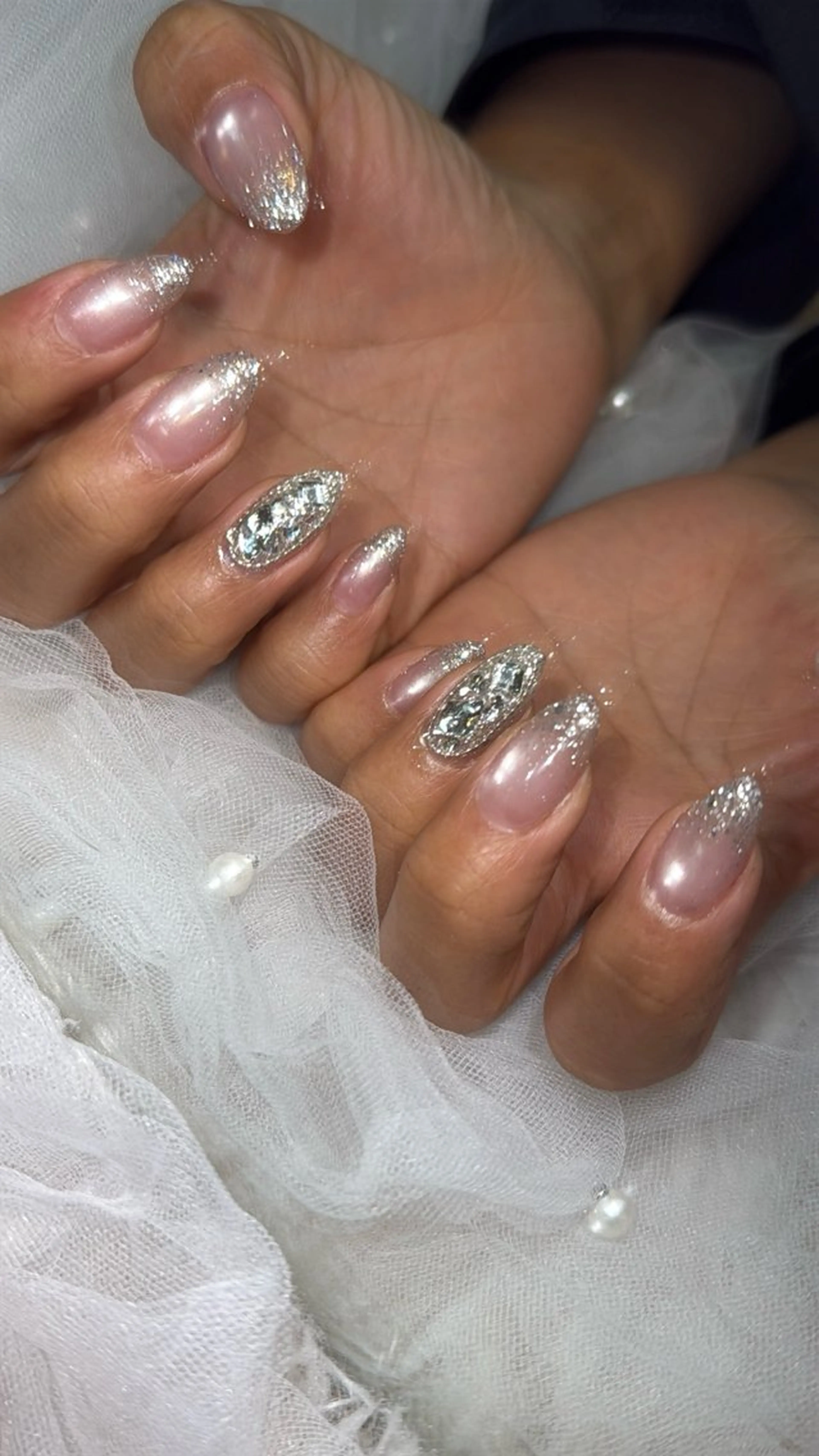 ネイル フラッシュネイル フラッシュマグ フットネイル フレンチネイル 韓国ネイル ハンドネイル SAKU  nail[サクネイル]所属・SAKU nail 作島茜のネイルデザイン