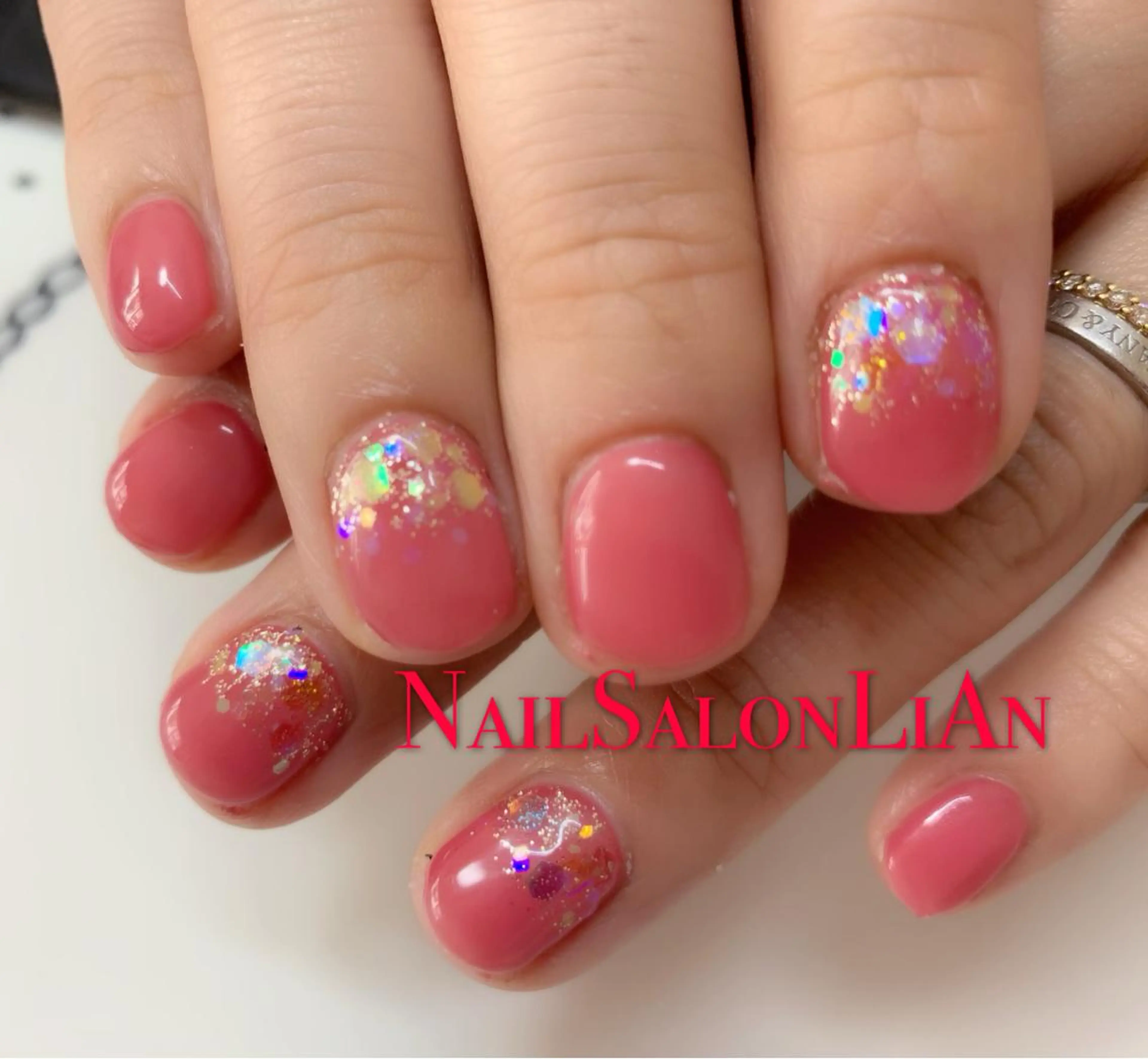 ネイル アートネイル 持ち込み シンプルネイル ストーンネイル NailSalon LiAnのネイルデザイン