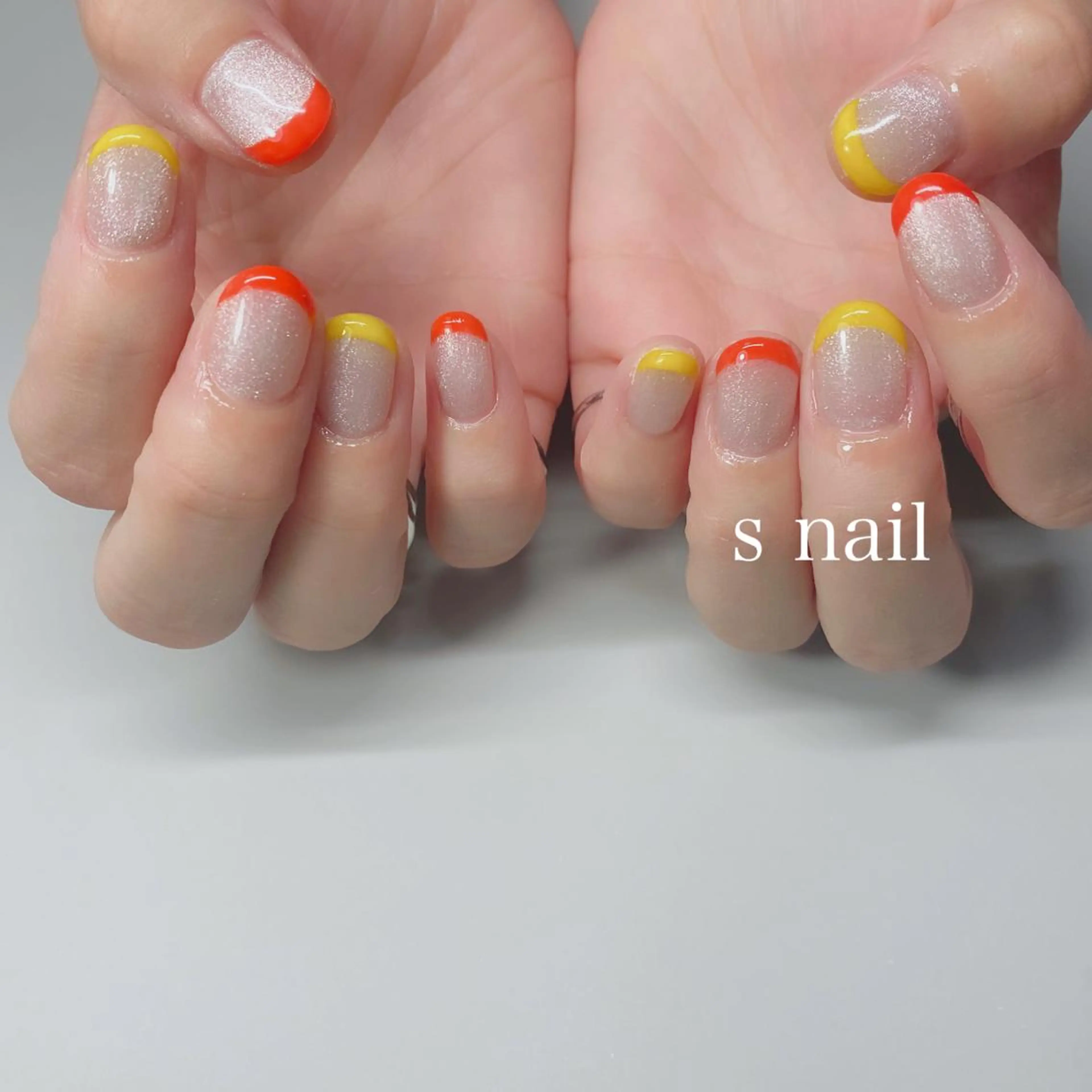 ネイル フレンチネイル ハンドネイル s nail さとよしみゆきのネイルデザイン