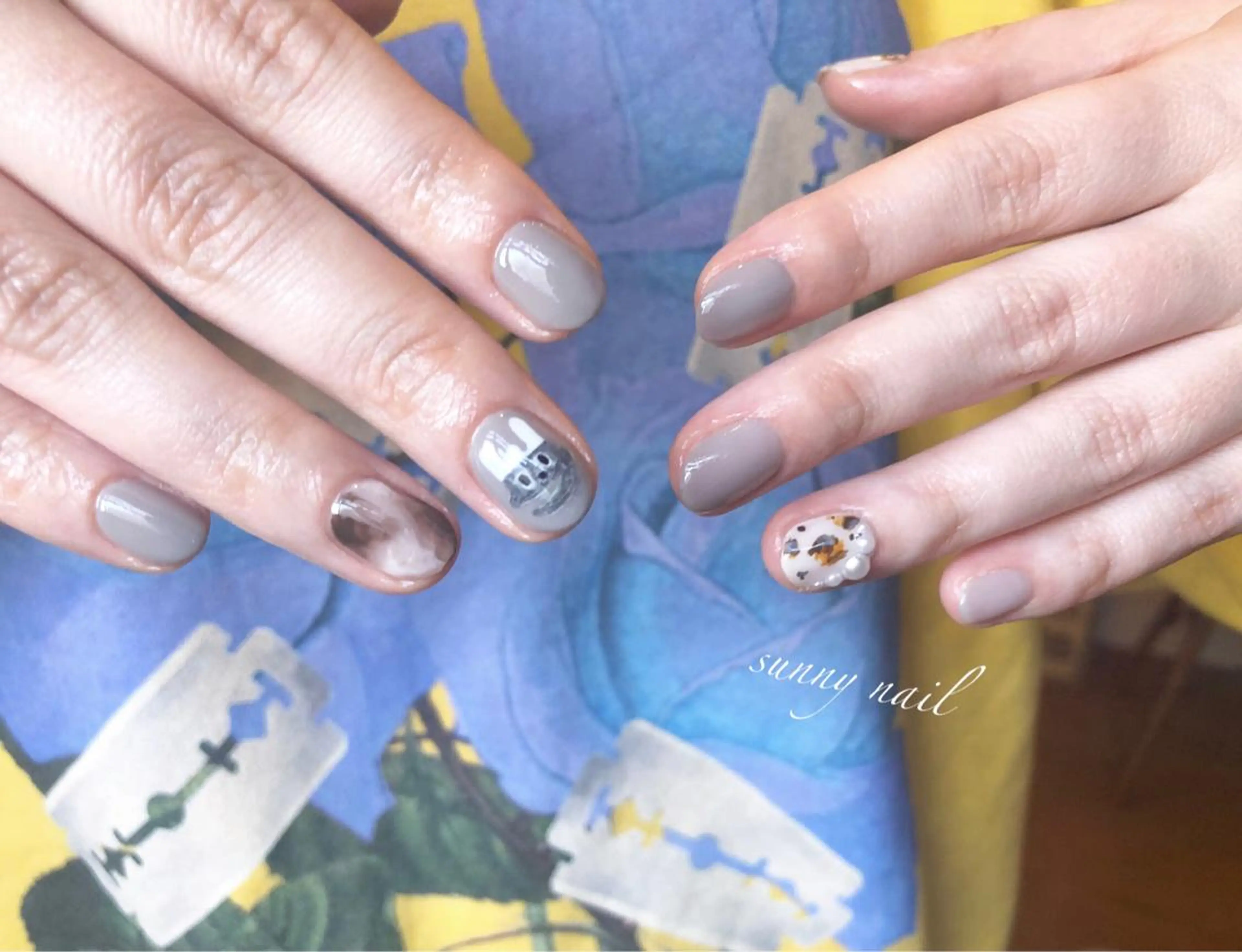 ネイル アートネイル カジュアル ニュアンスネイル sunny nailのネイルデザイン