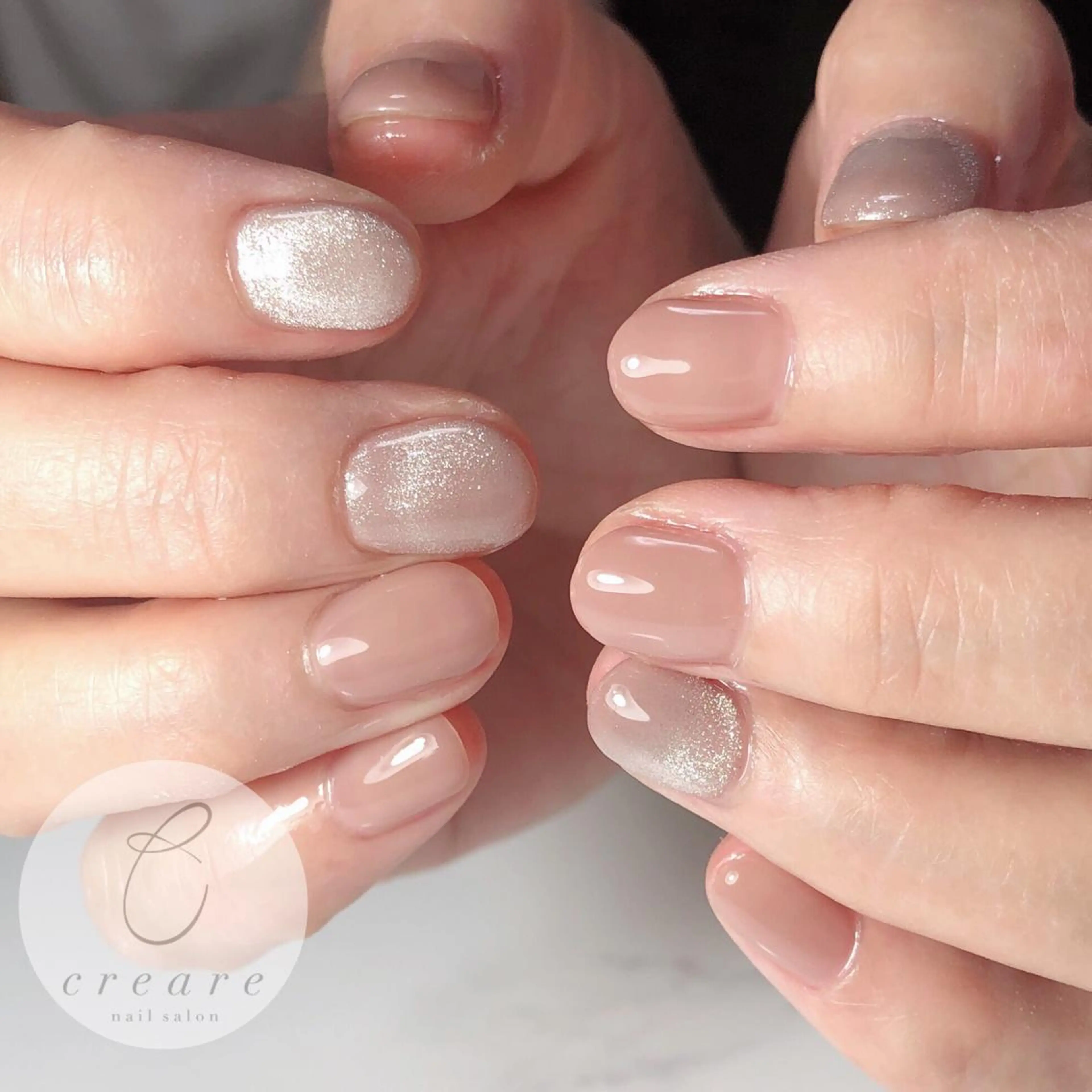 ネイル アートネイル ジェルネイル マグネットネイル オフィスネイル ワンカラーネイル 辻野 和枝のネイルデザイン