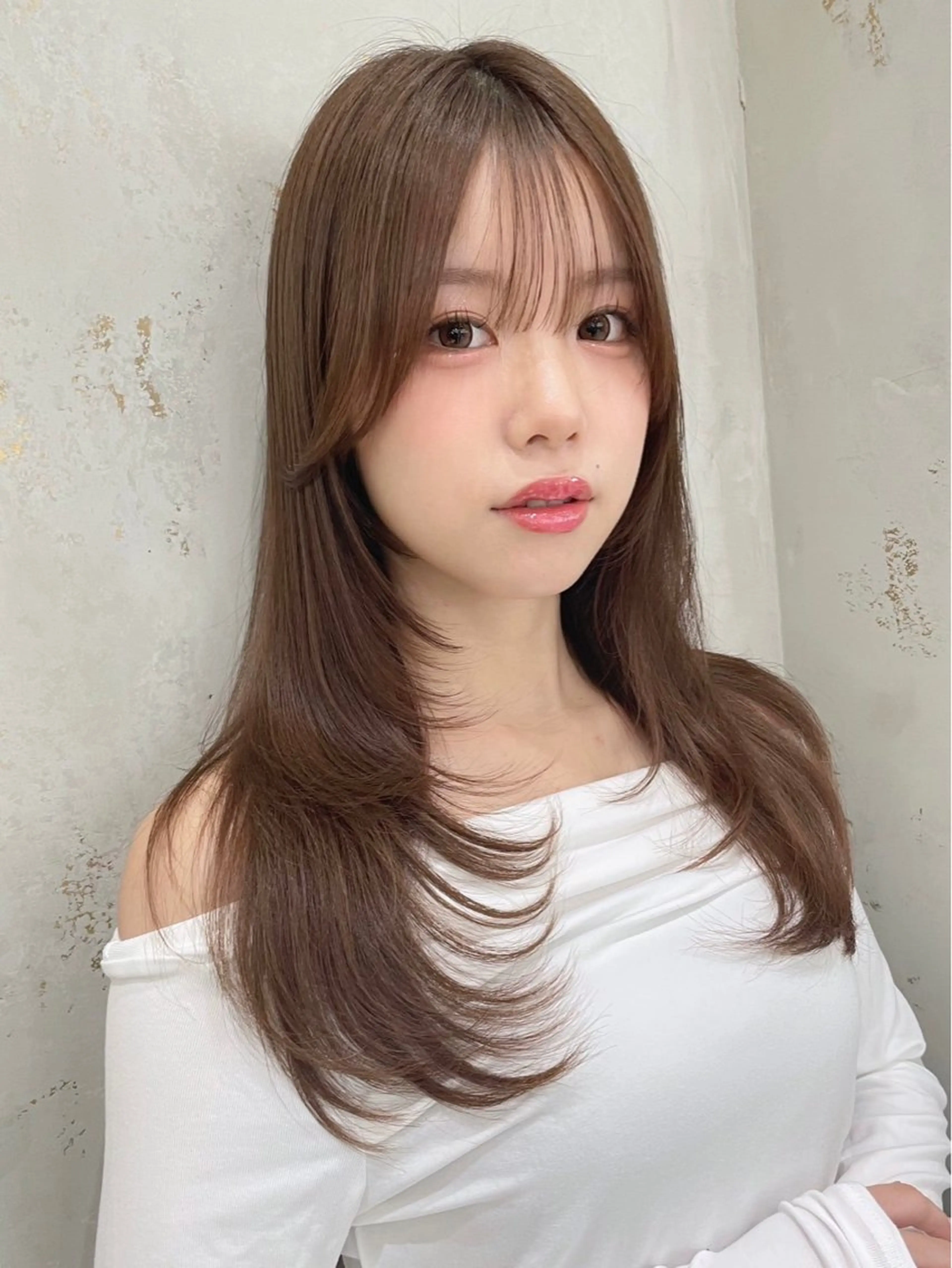 ロング カラー 山崎/ボブ縮毛矯正 レイヤー髪質改善のヘアスタイル