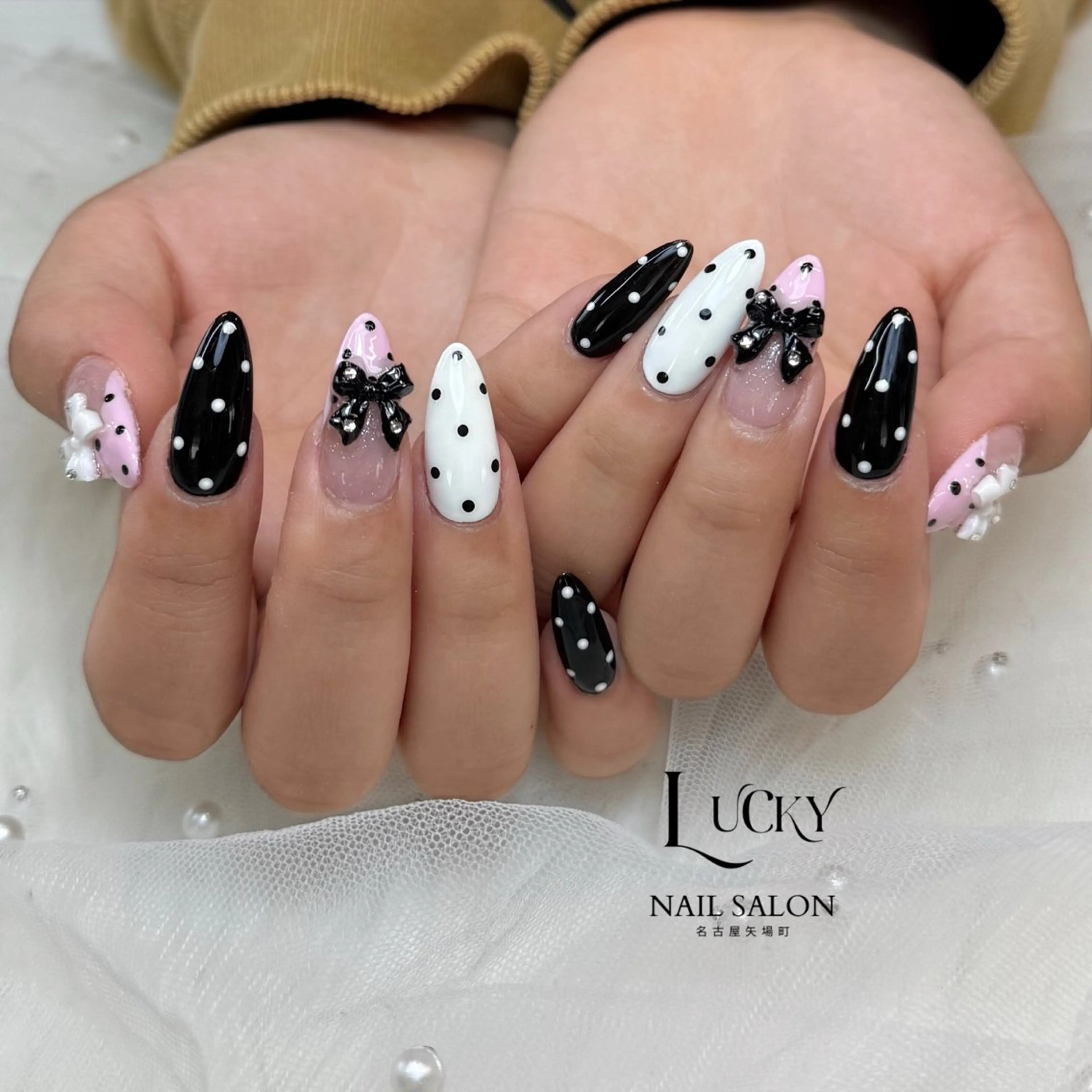 ネイル アートネイル ジェルネイル ロングネイル 持ち込み シンプルネイル ハンドネイル Lucky Nail Salon所属・Lucky Nail Salonのネイルデザイン