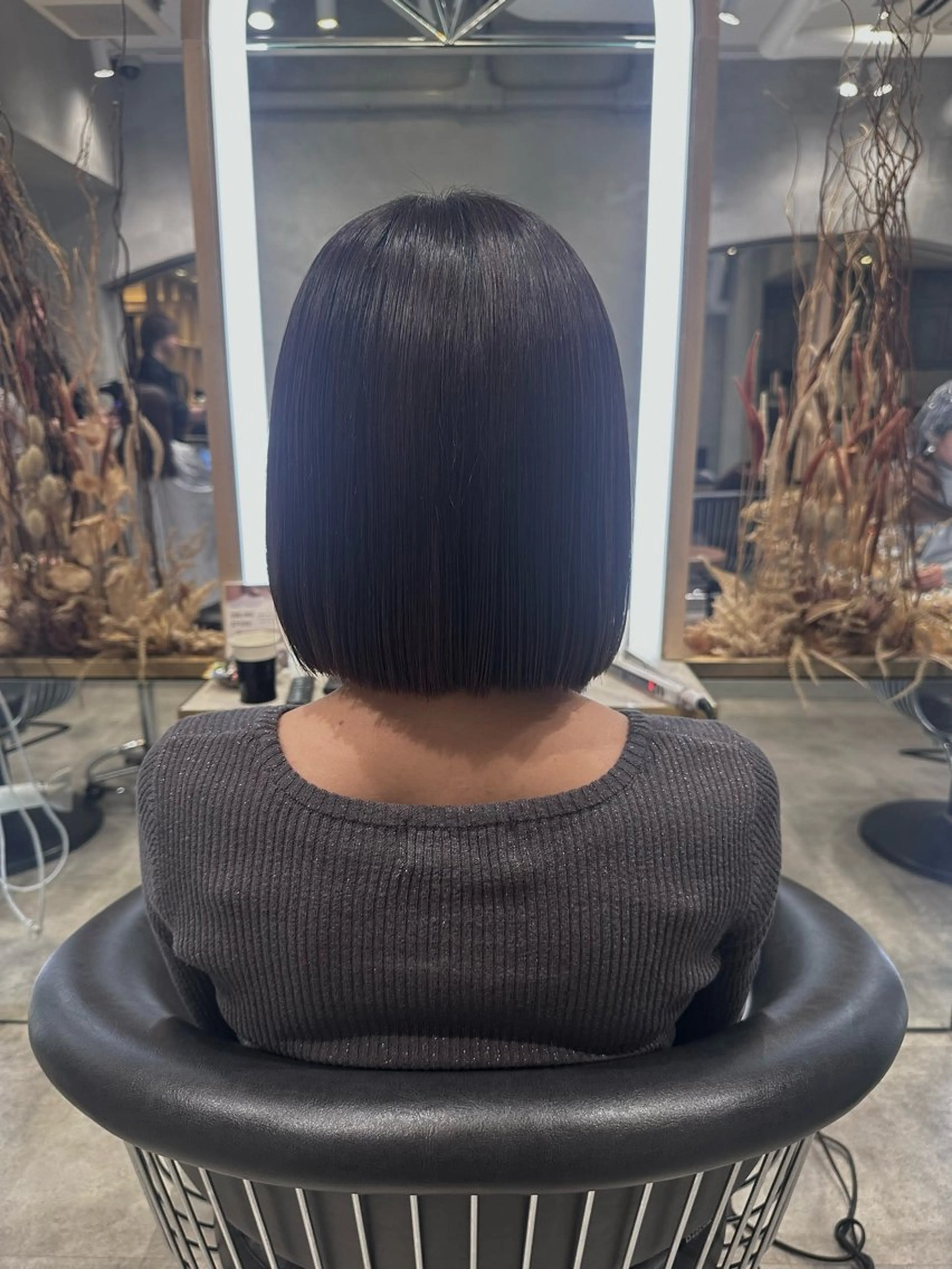 ショート 縮毛矯正 酸性ストレート 縮毛矯正 暗髪/ YU-KIのヘアスタイル