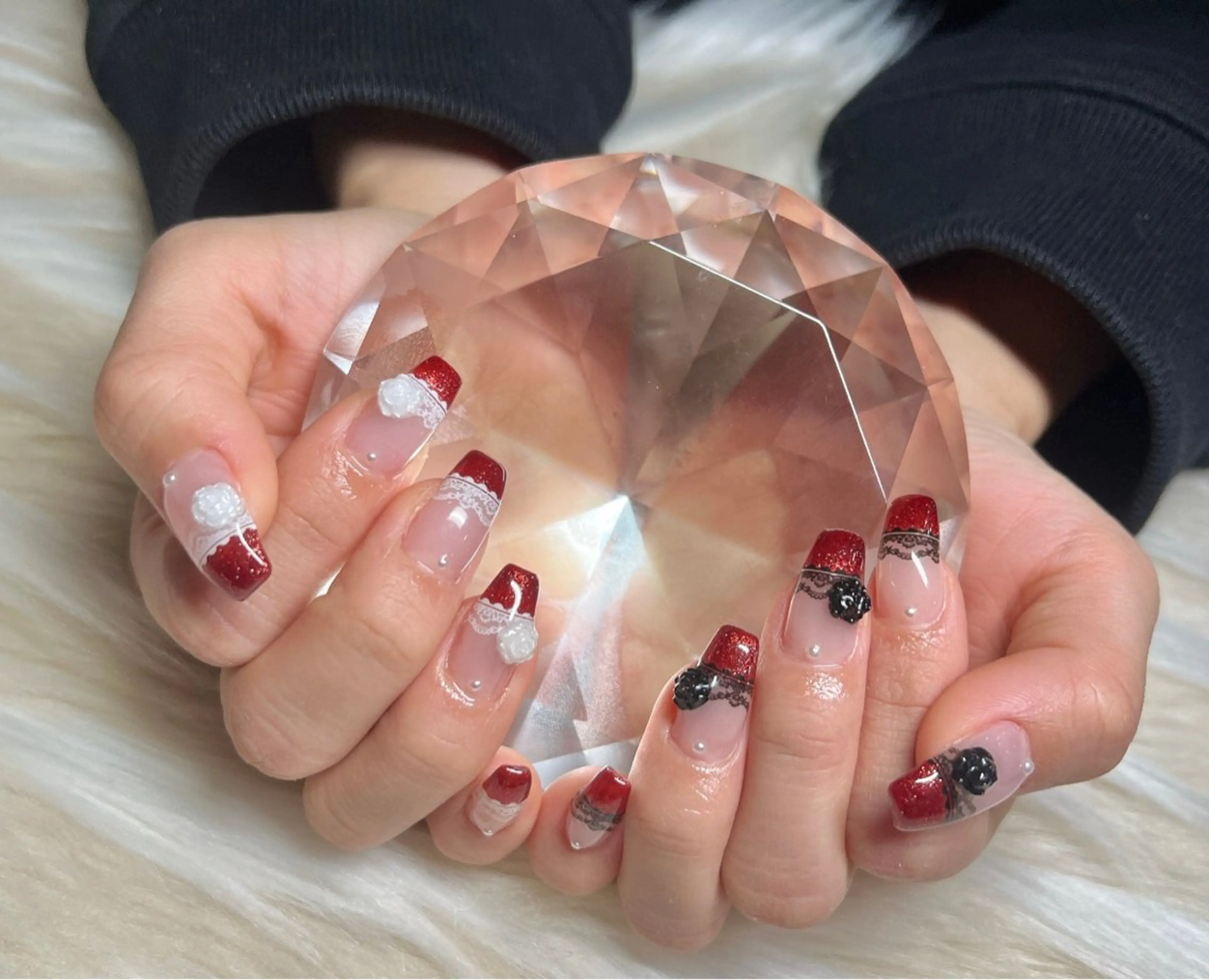ネイル 長さ出し フレンチネイル ジェルネイル グラデーション 韓国ネイル ハンドネイル Nail&eye Belire 新宿のネイルデザイン