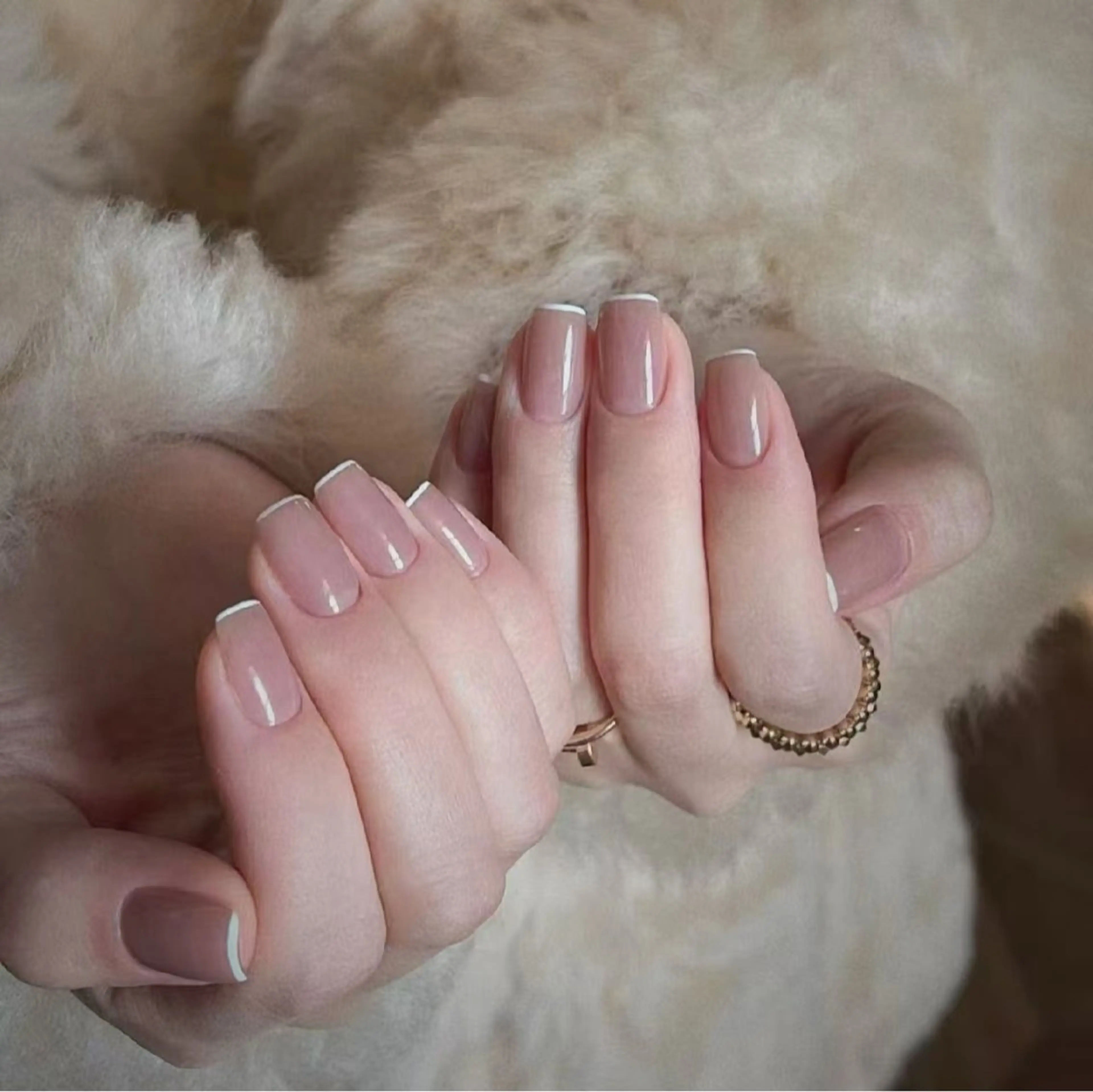 ネイル フラワーネイル フレンチネイル ジェルネイル ガラスフレンチ ハート ハンドネイル BabyYouMi nailのネイルデザイン