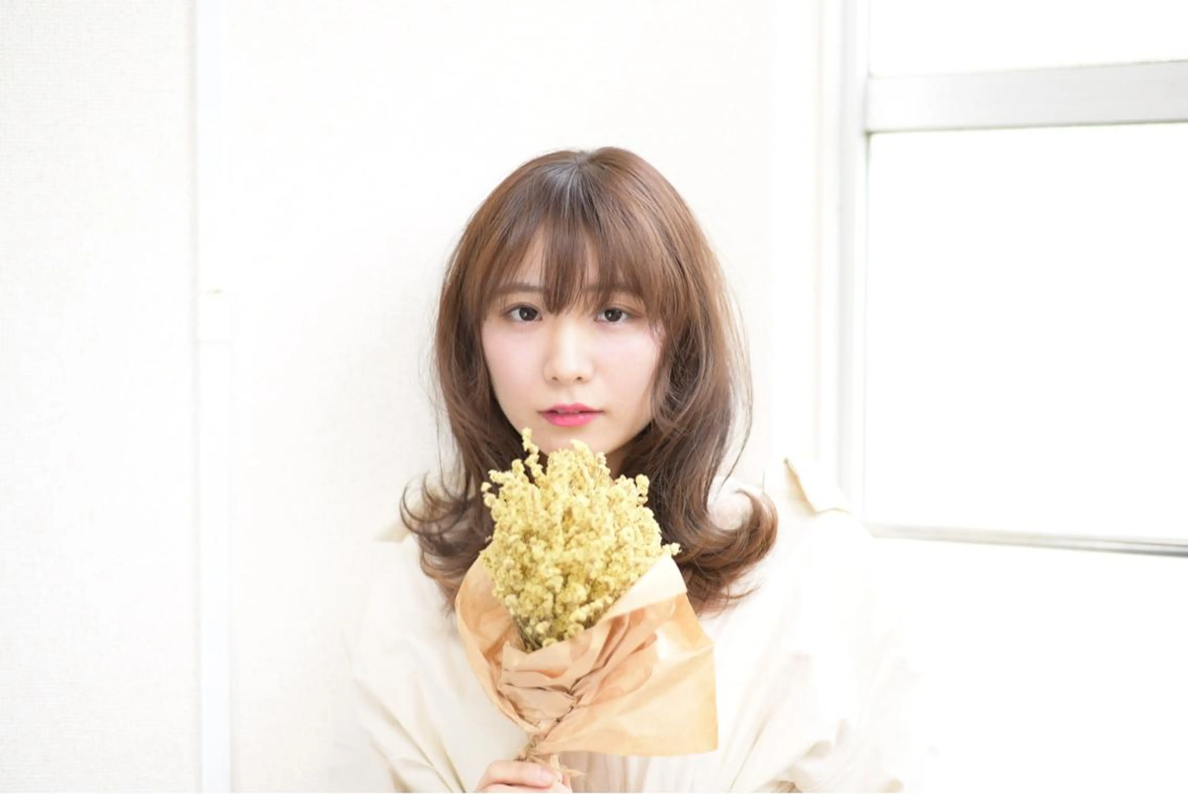 セミロング カラー ヘアアレンジ テラモト カズヨシのヘアスタイル