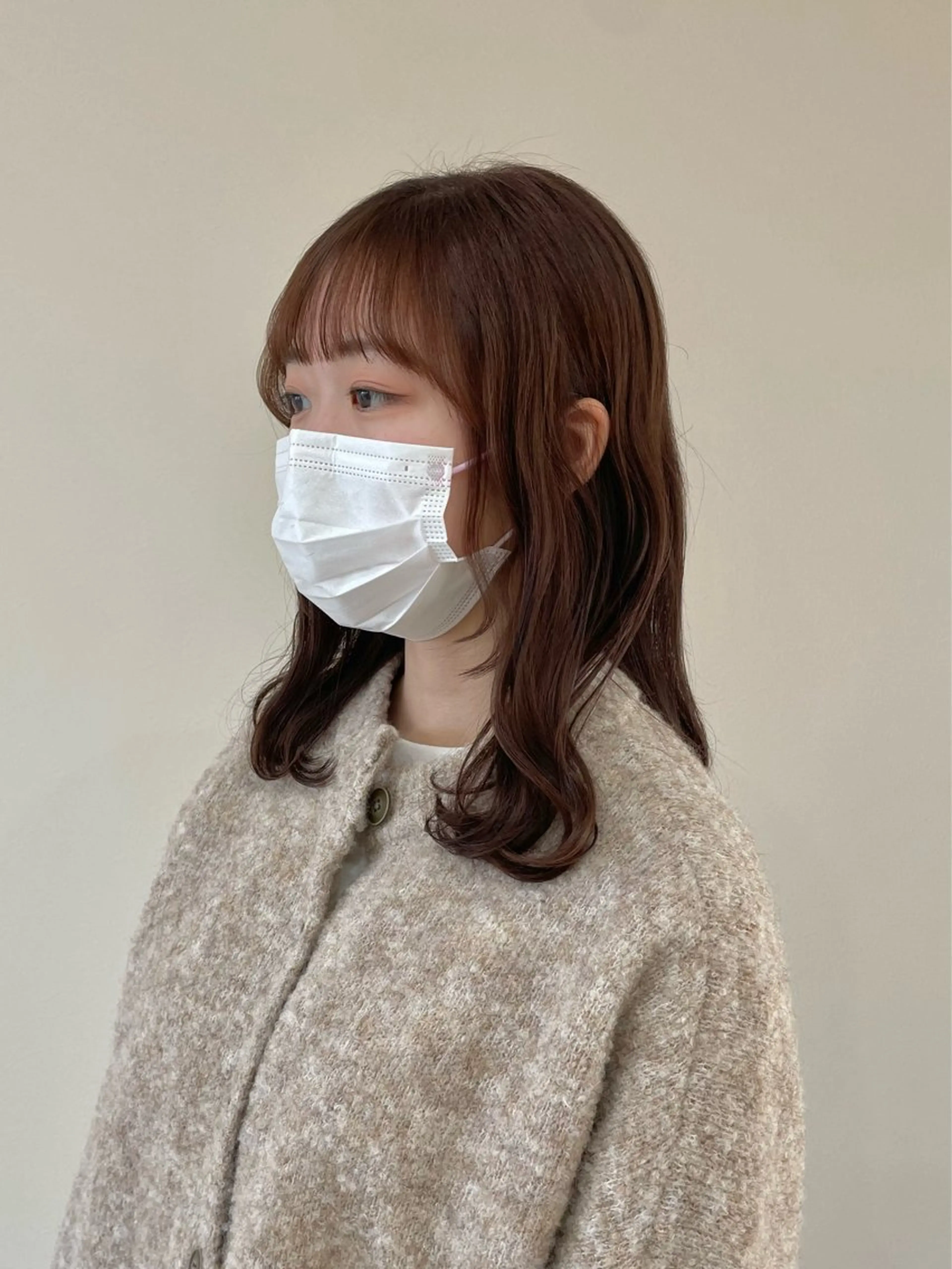 ミディアム ベージュカラー🧸/ 松崎/東区/田中理沙のヘアスタイル