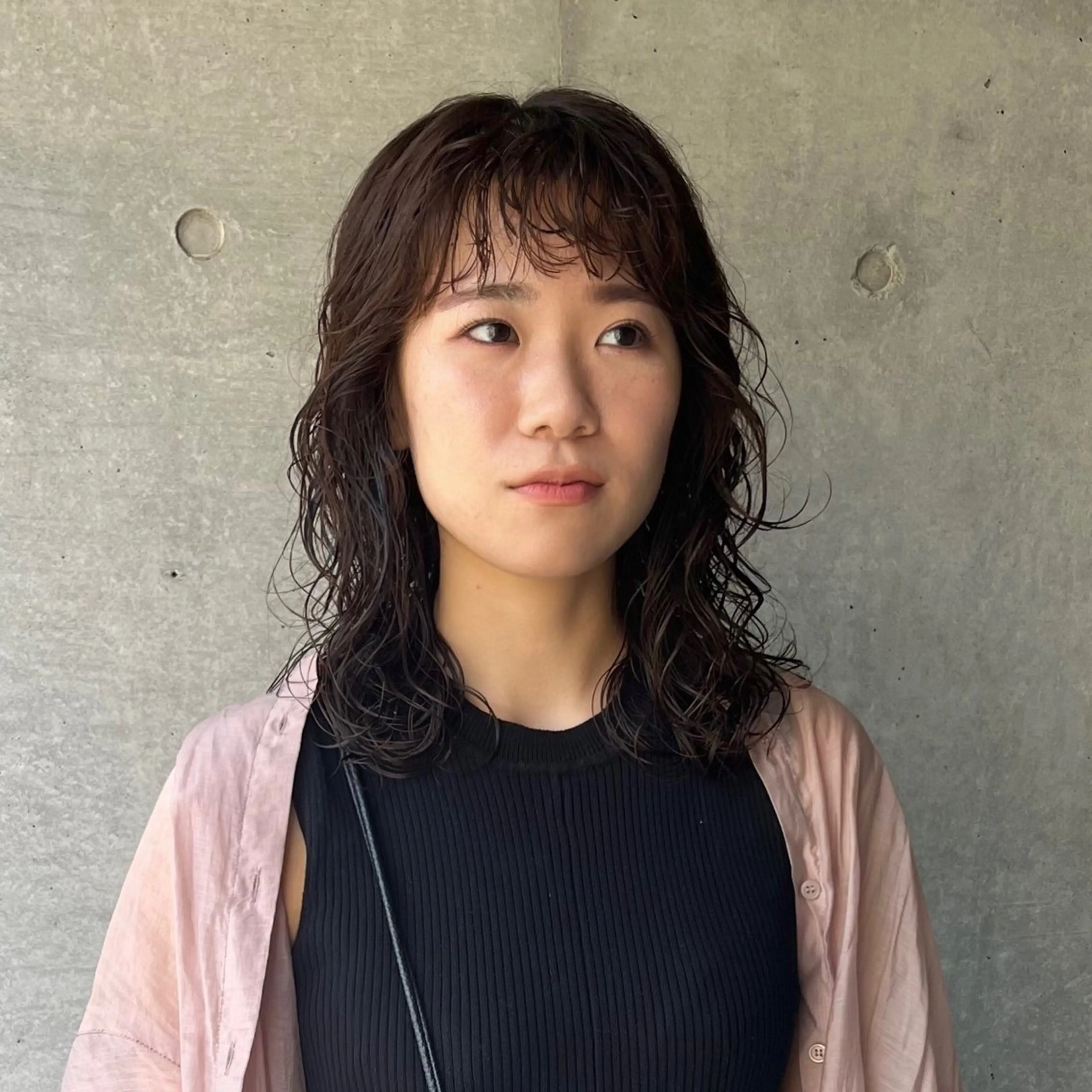 ミディアム タンバルモリパーマ 礒井メンキのヘアスタイル