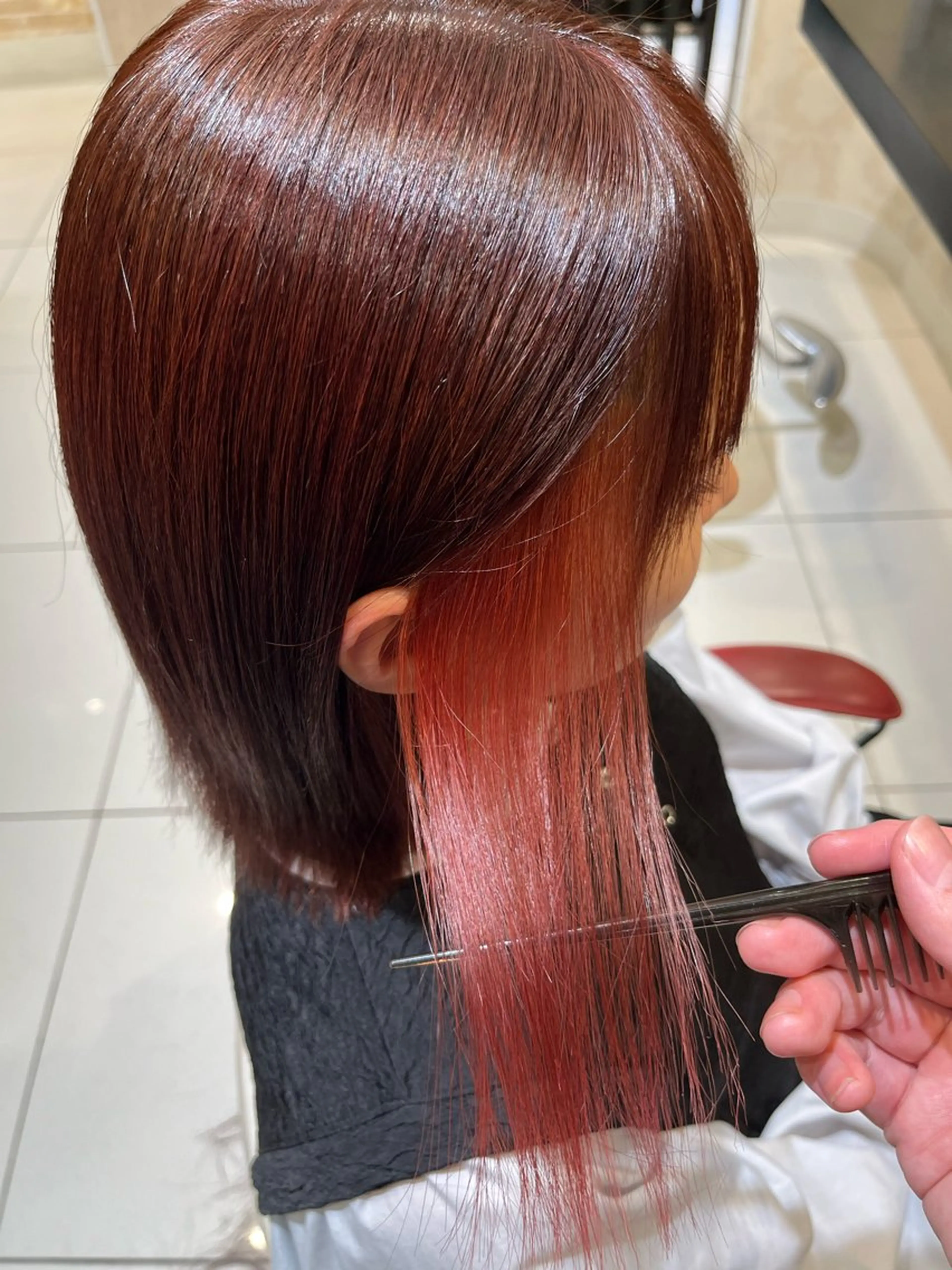 ミディアム カラー 髪質改善美容師 鈴木のヘアスタイル