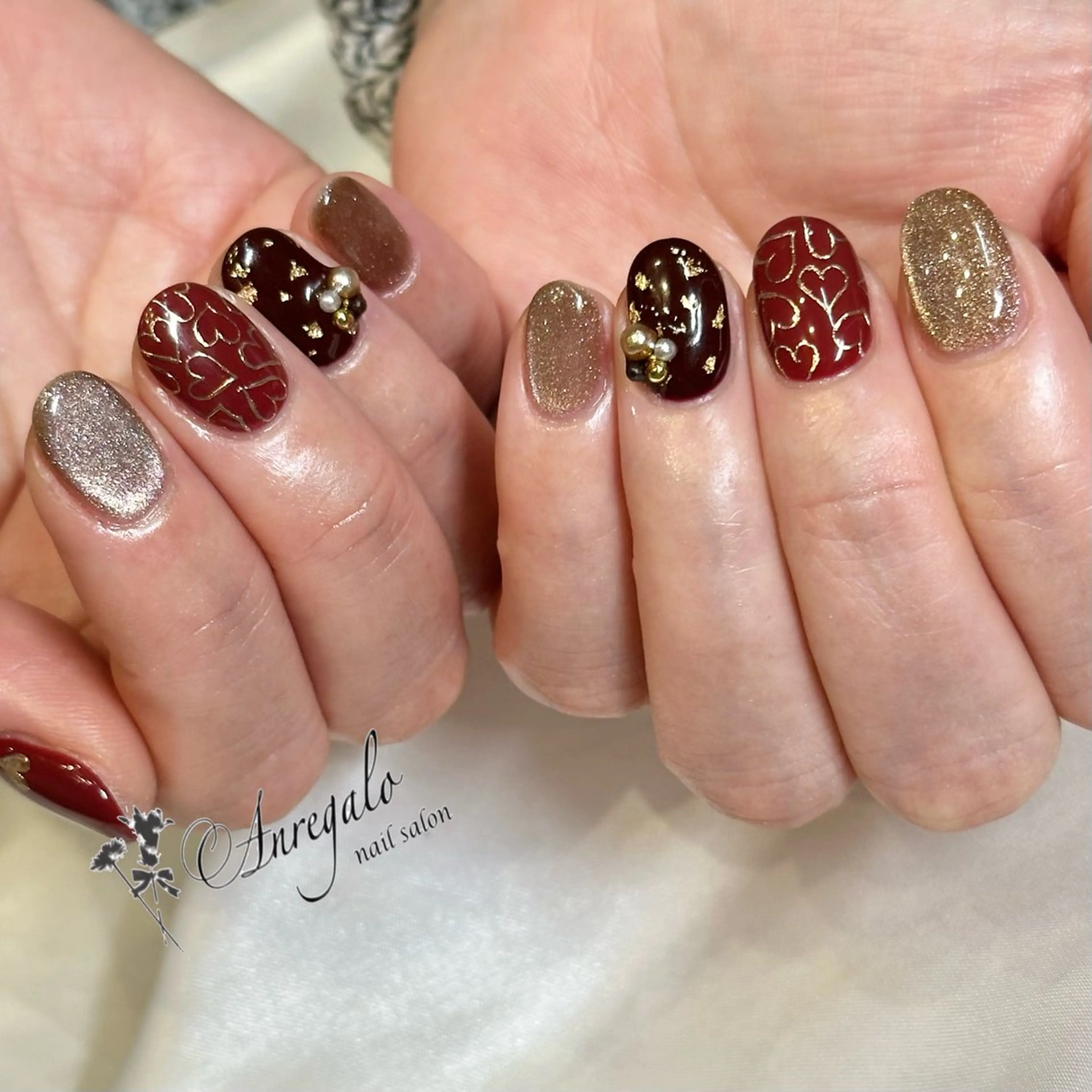 ネイル バレンタイン nail salon Anregalo《アンレガロ》所属・橋本 麻未のネイルデザイン