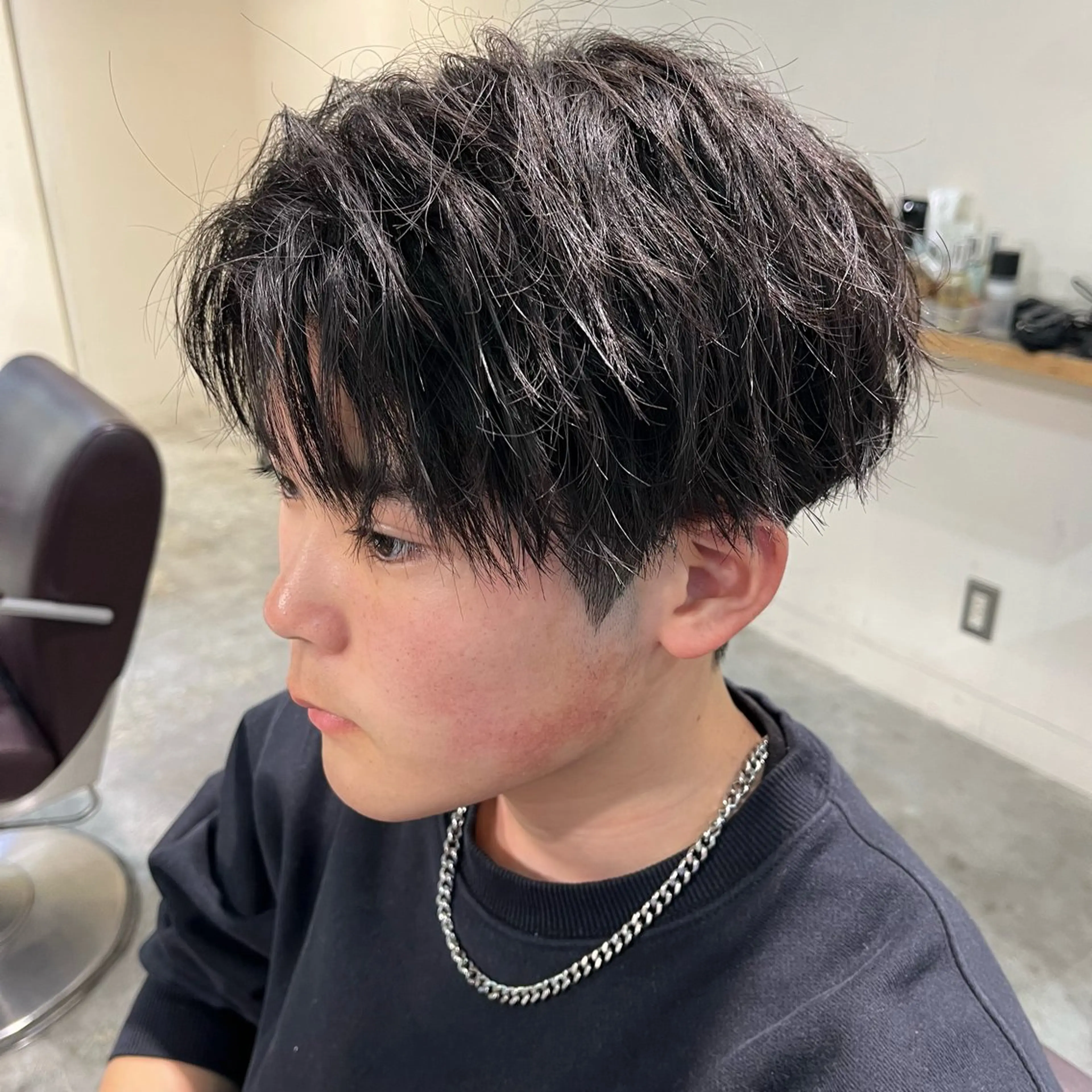 メンズ カット フェザーパーマ🌙 毛流れ yuzukiのヘアスタイル