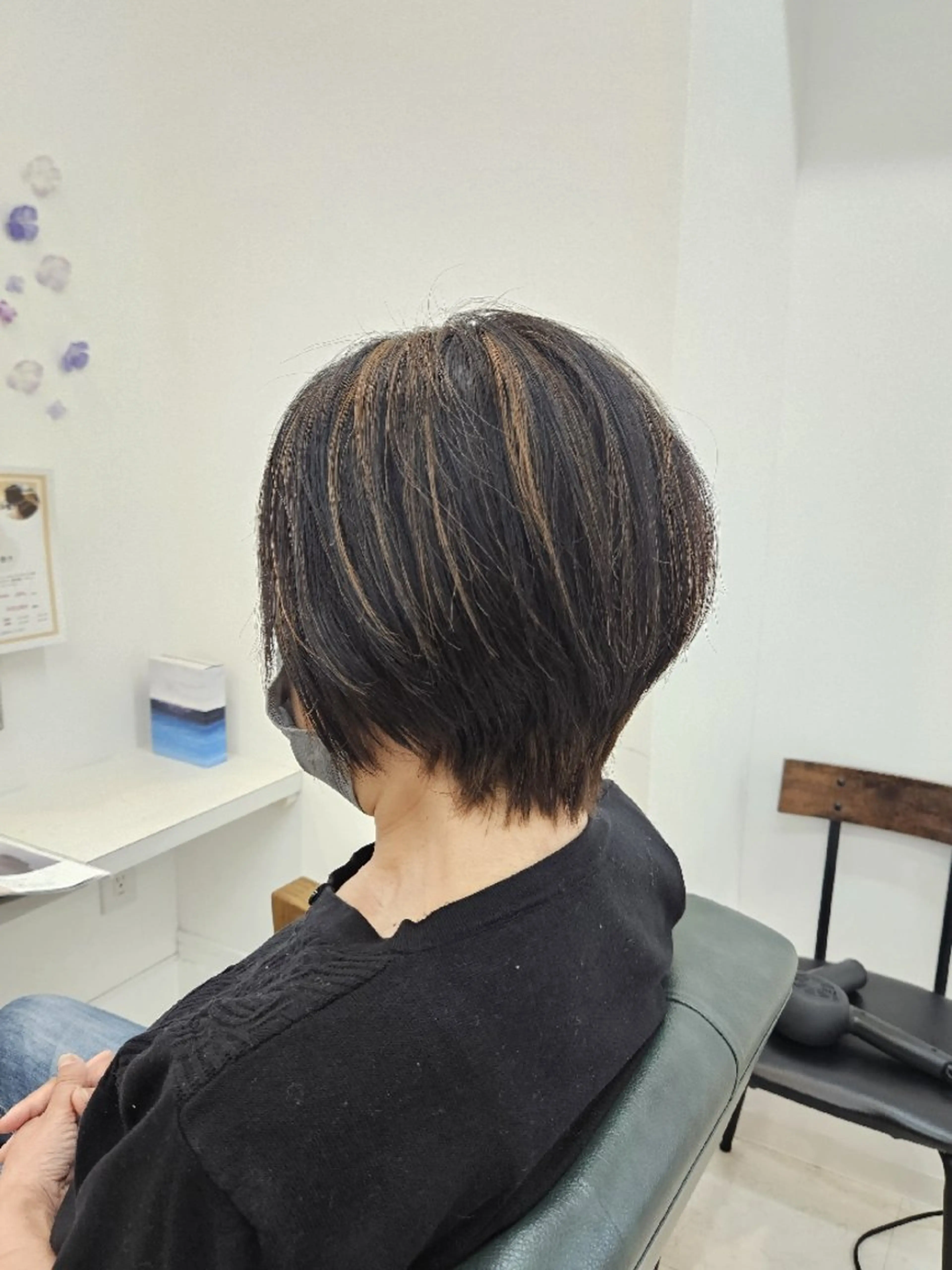 ショート カット パーマ 林慶吾/ショートボブ /デザインカラーのヘアスタイル