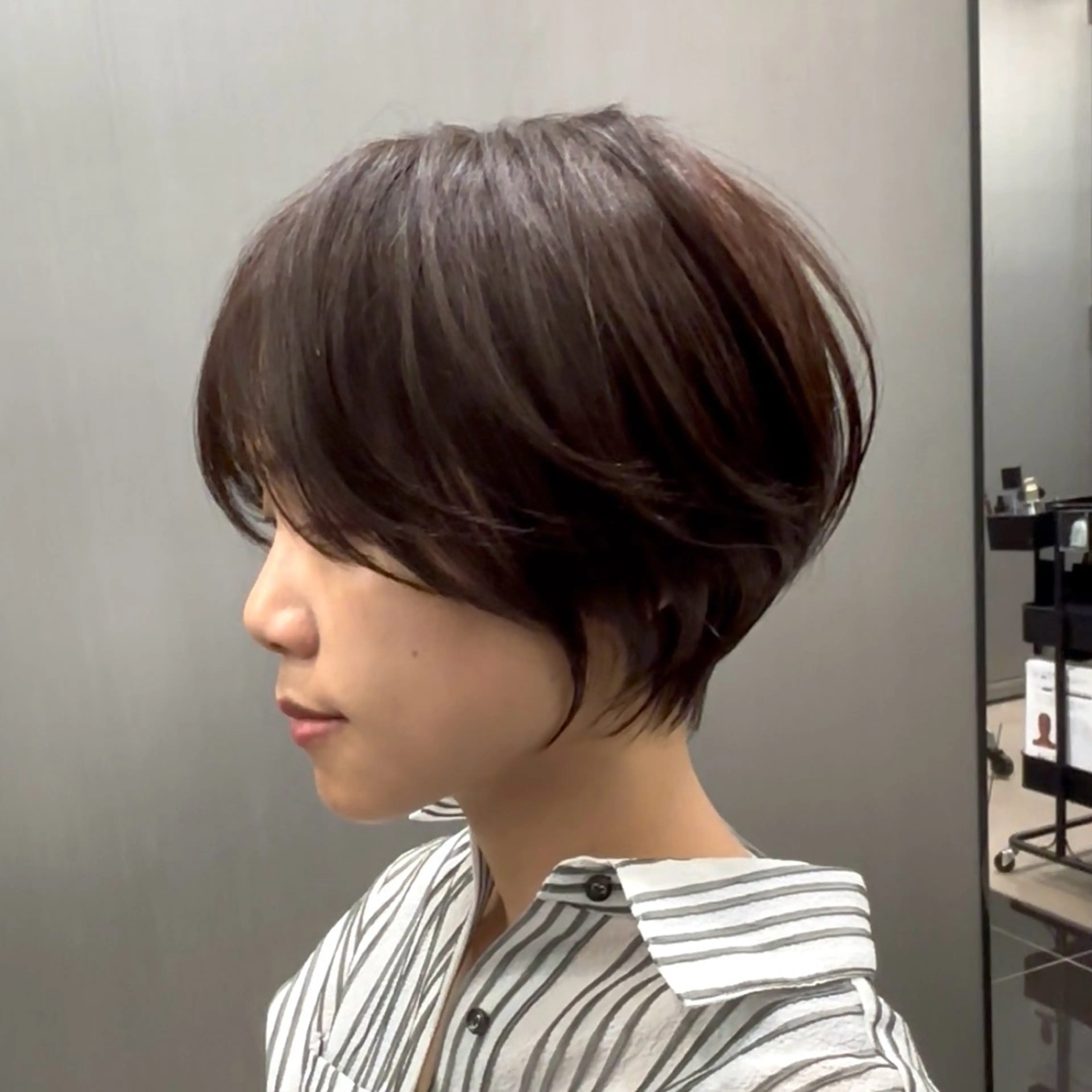 ショート ショートボブ ハンサムショート 丸みショート ボブ くびれヘア HARUKI  MINATO Japan広島紙屋町店所属・hmj紙屋町店 脊戸智志のエステ・リラクイメージ