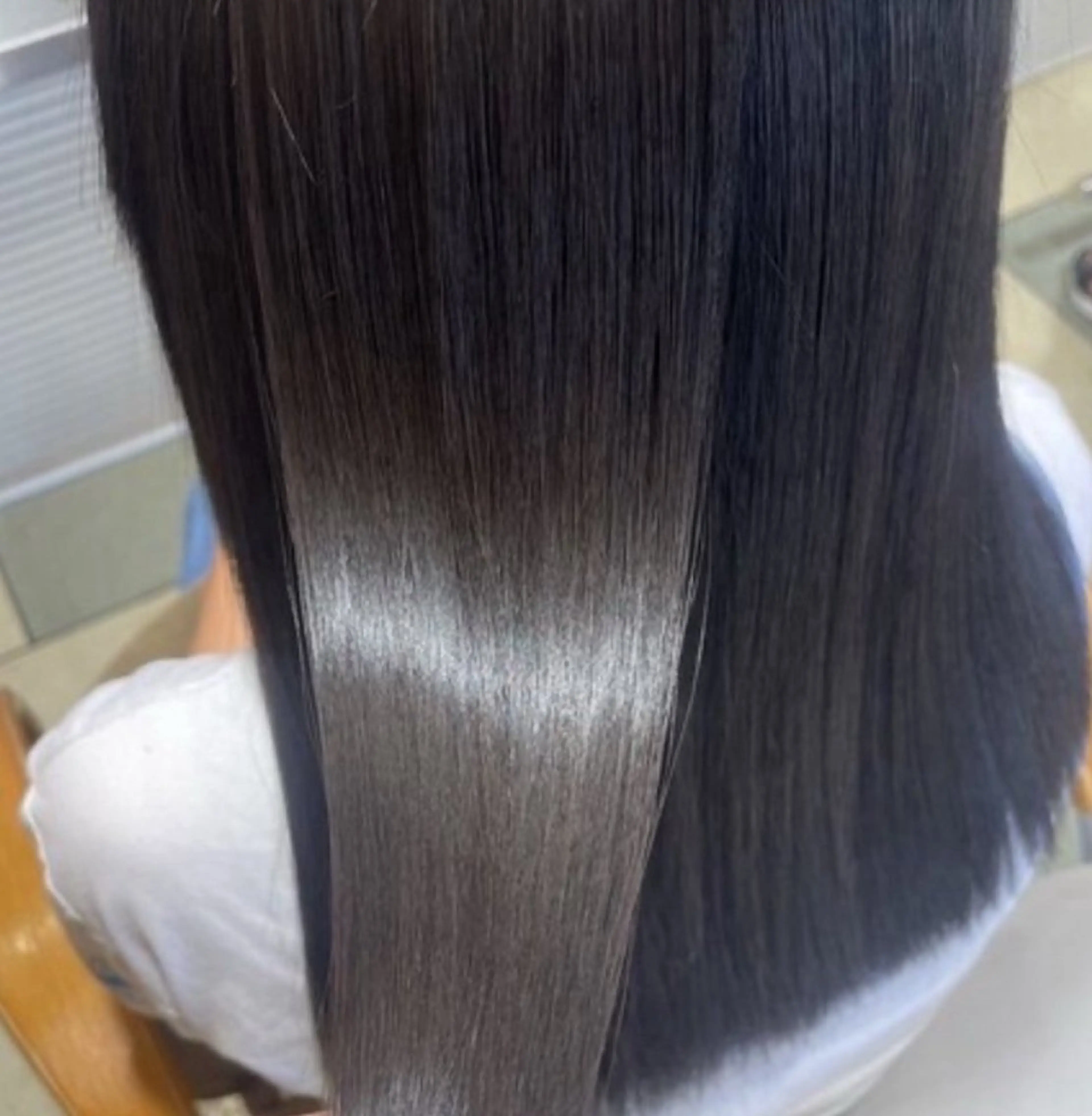 ロング パーマ 縮毛矯正 トリートメント 透明感カラー/ くびれヘア/ユウユのヘアスタイル