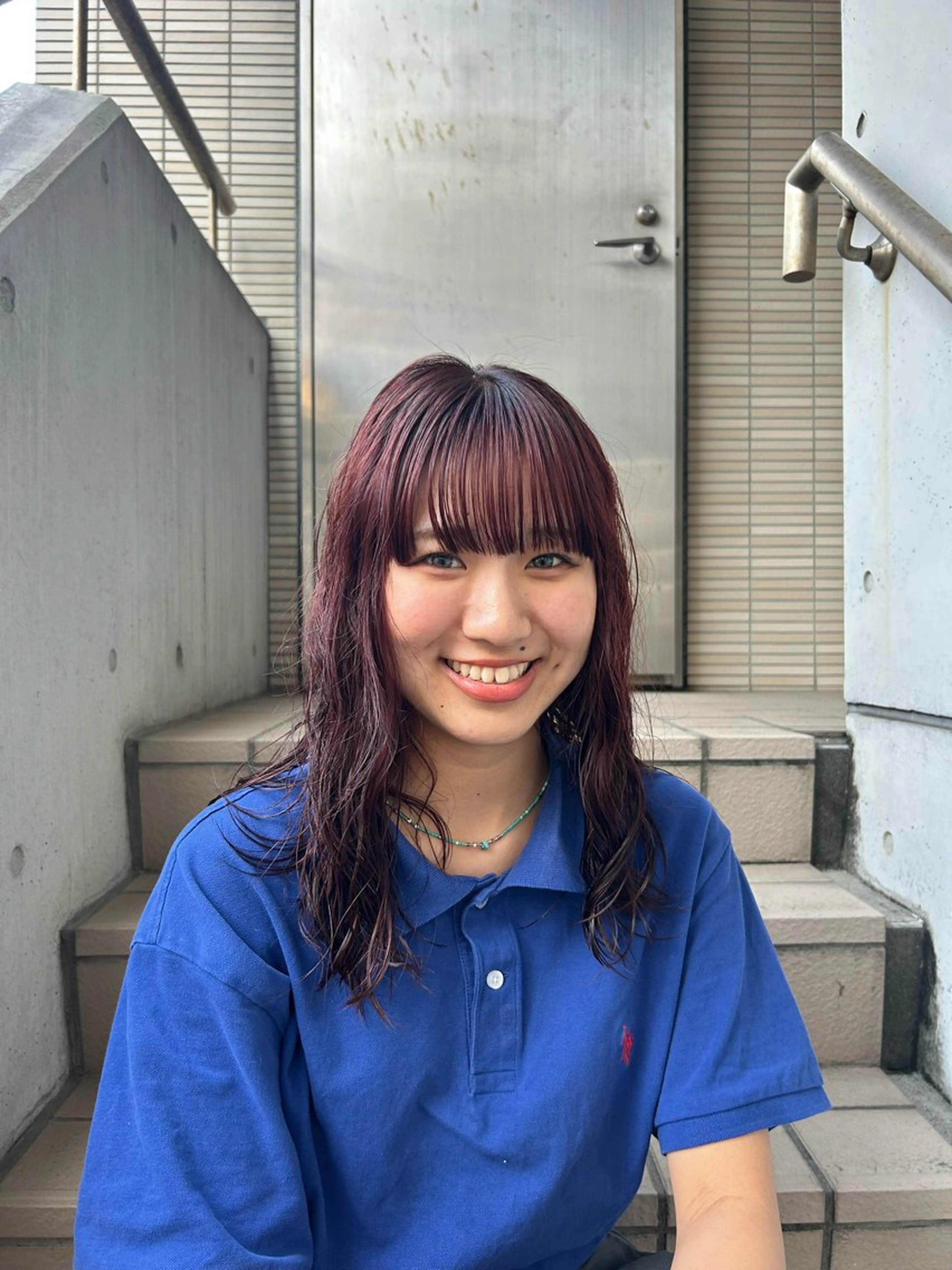 ミディアム カラー パーマ ミディアムパーマ カット パーマ ayano/パーマ/ 暖色カラーのヘアスタイル