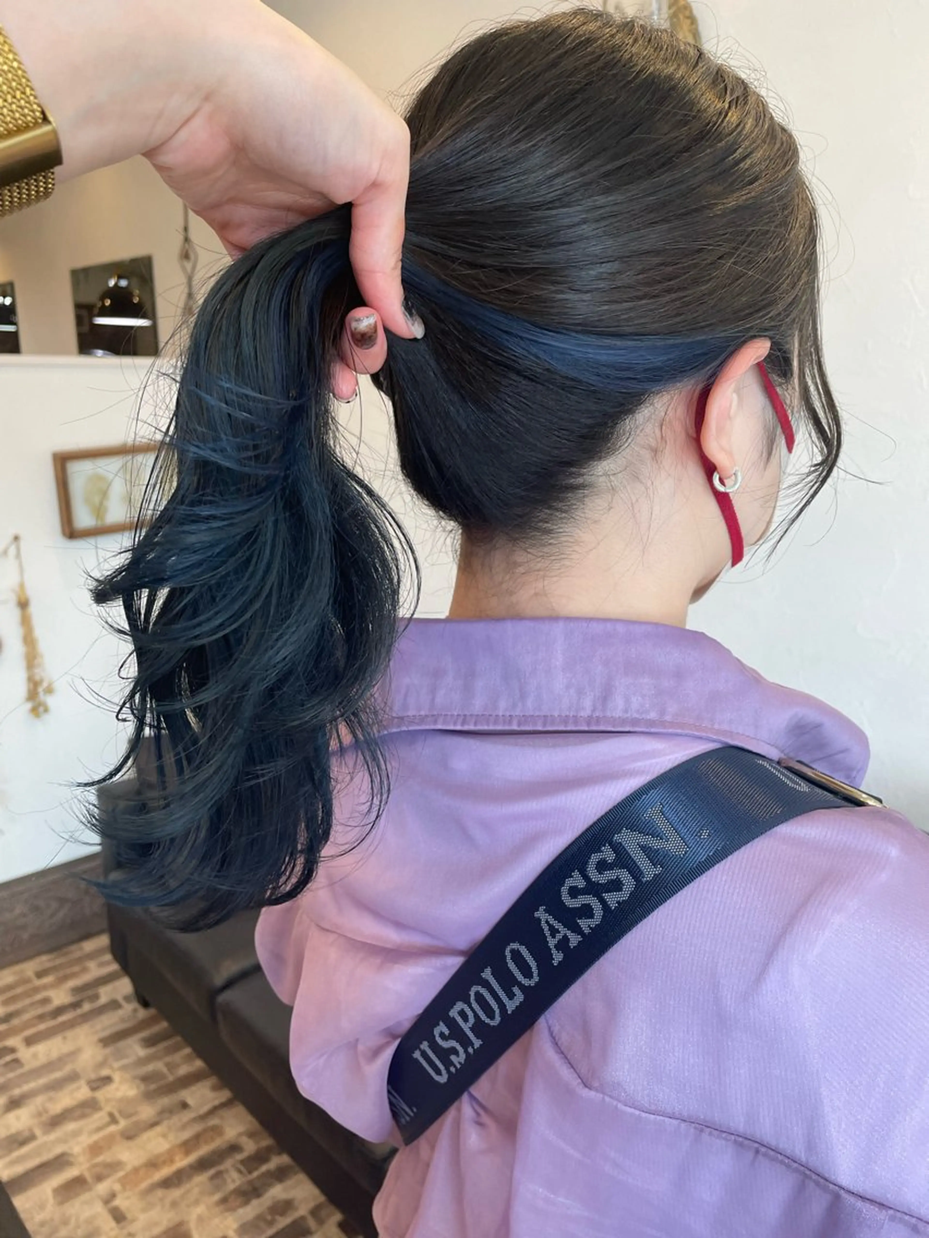 ロング カラー ブルーカラー イヤリングカラー グラデーションカラー ヘアカラー m ā l o.🌷 サカモトマイコのヘアスタイル