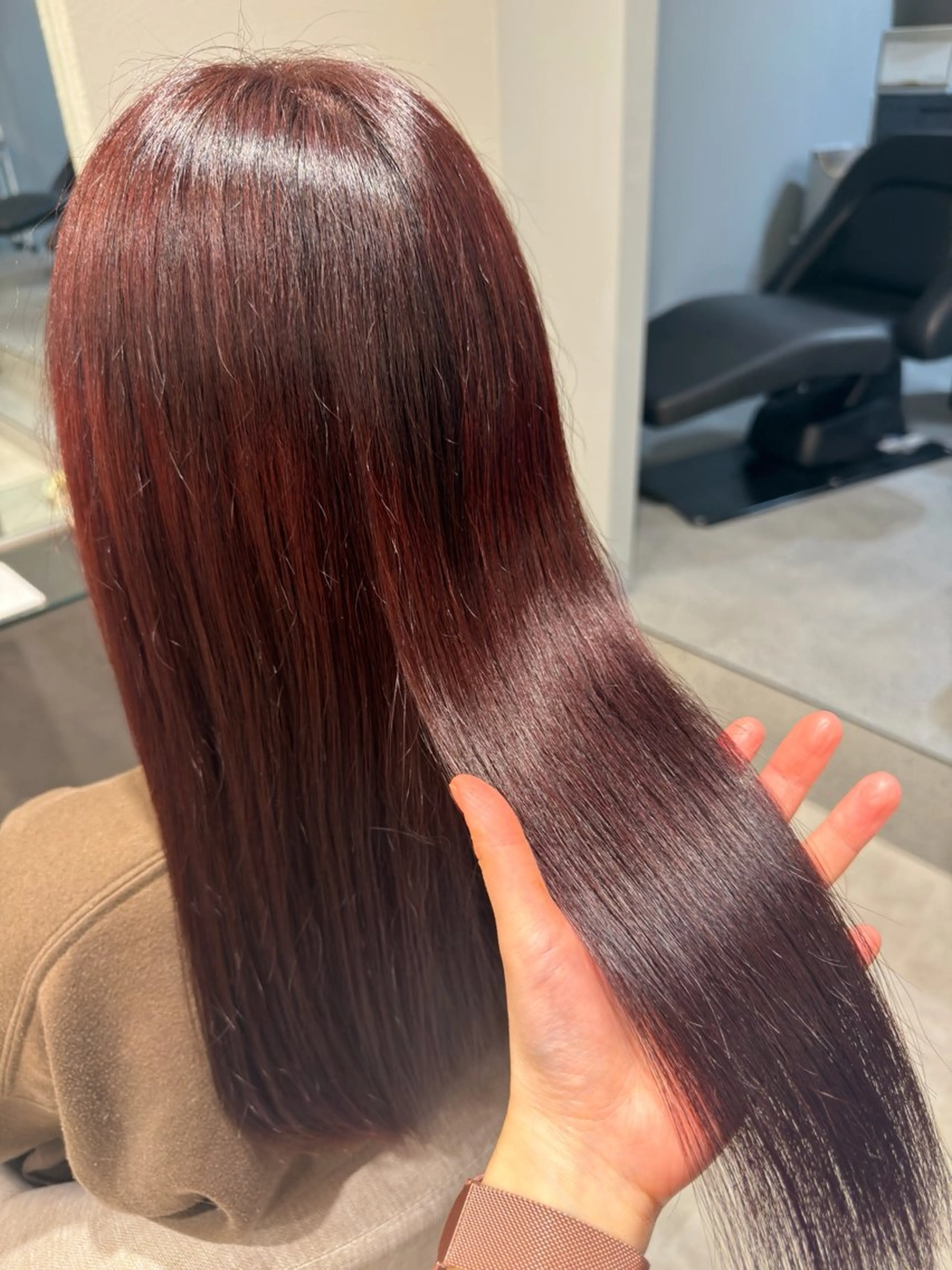 ロング カラー カット ヘアカラー トリートメント 井上 未悠のヘアスタイル