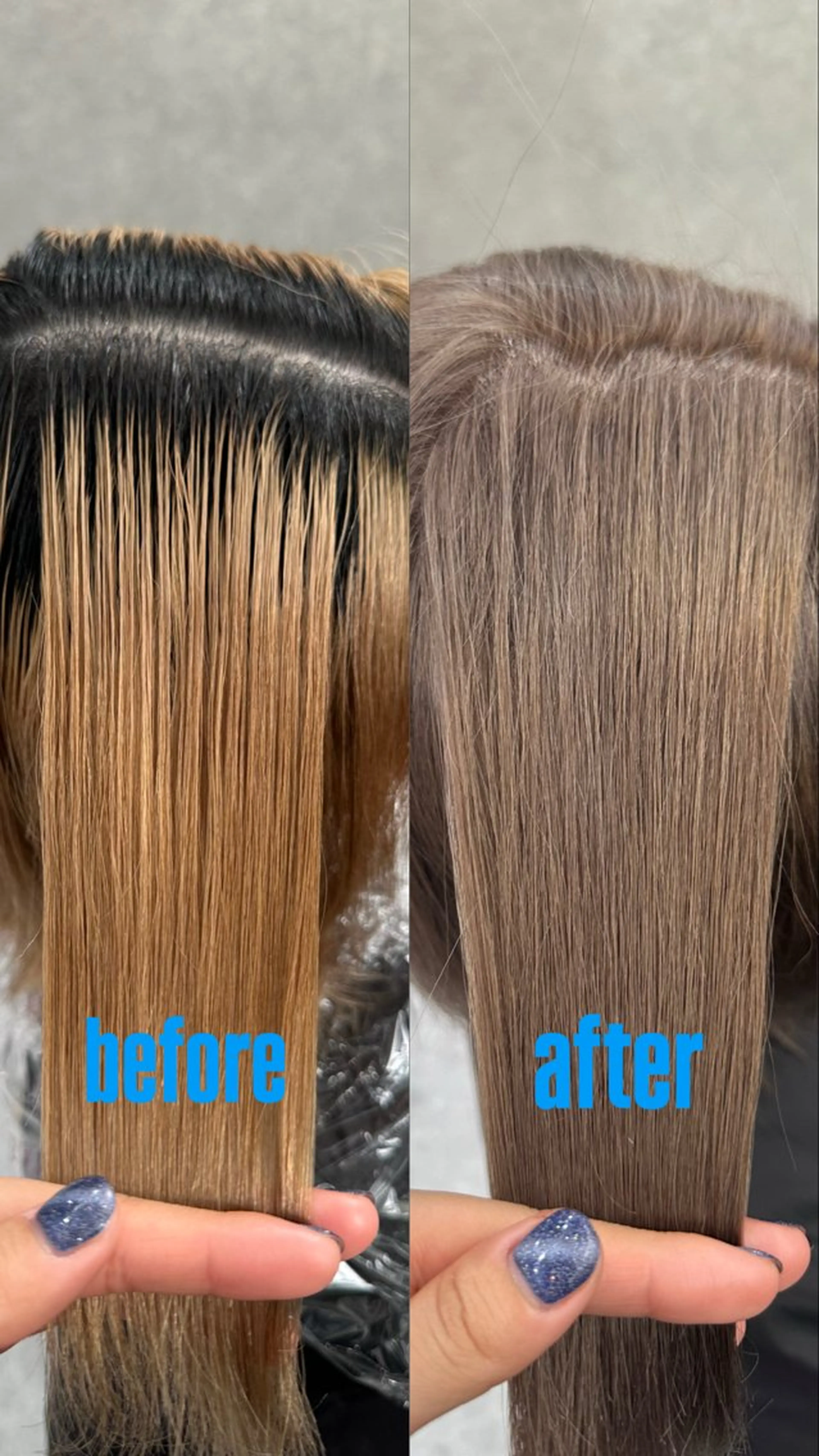 ミディアム カラー グレージュ ヘアカラー いろあそび 町田所属・ハイトーン🪼派手髪 mahoのヘアスタイル