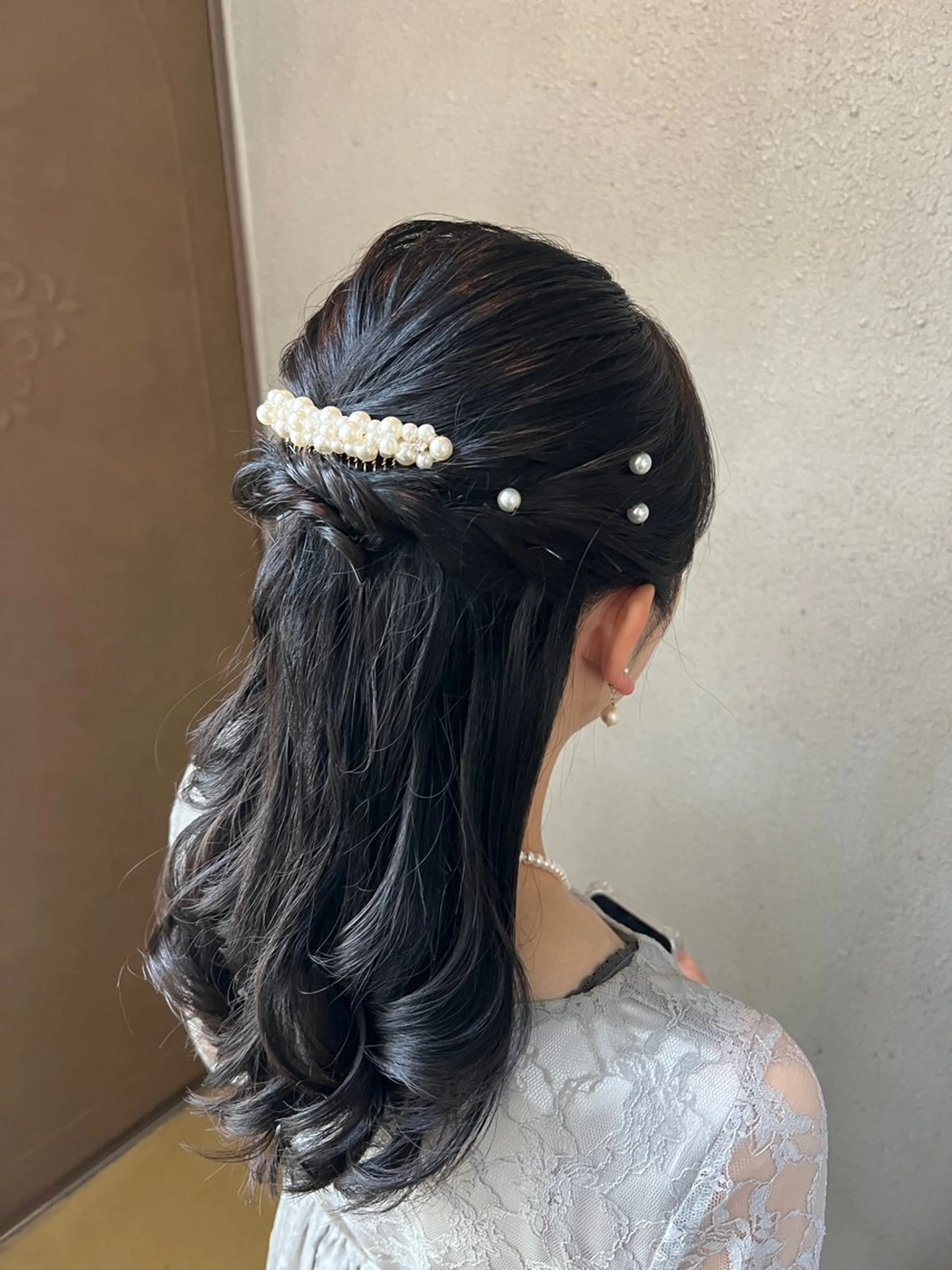 ロング ヘアアレンジ ハーフアップ 山室 敬義のヘアスタイル