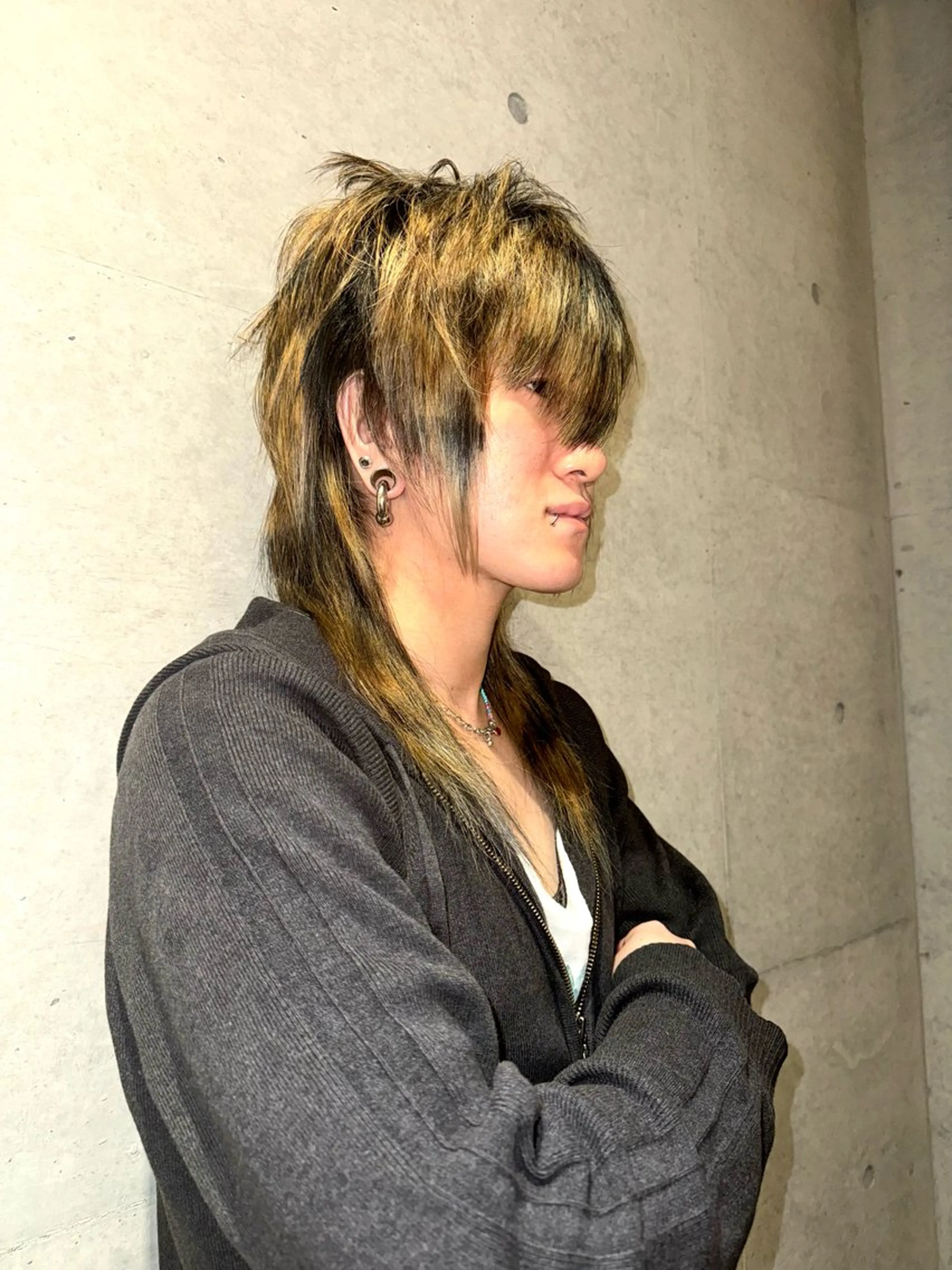 メンズ カット デザインカラー⭐︎★ 🐆hyo🐆のヘアスタイル