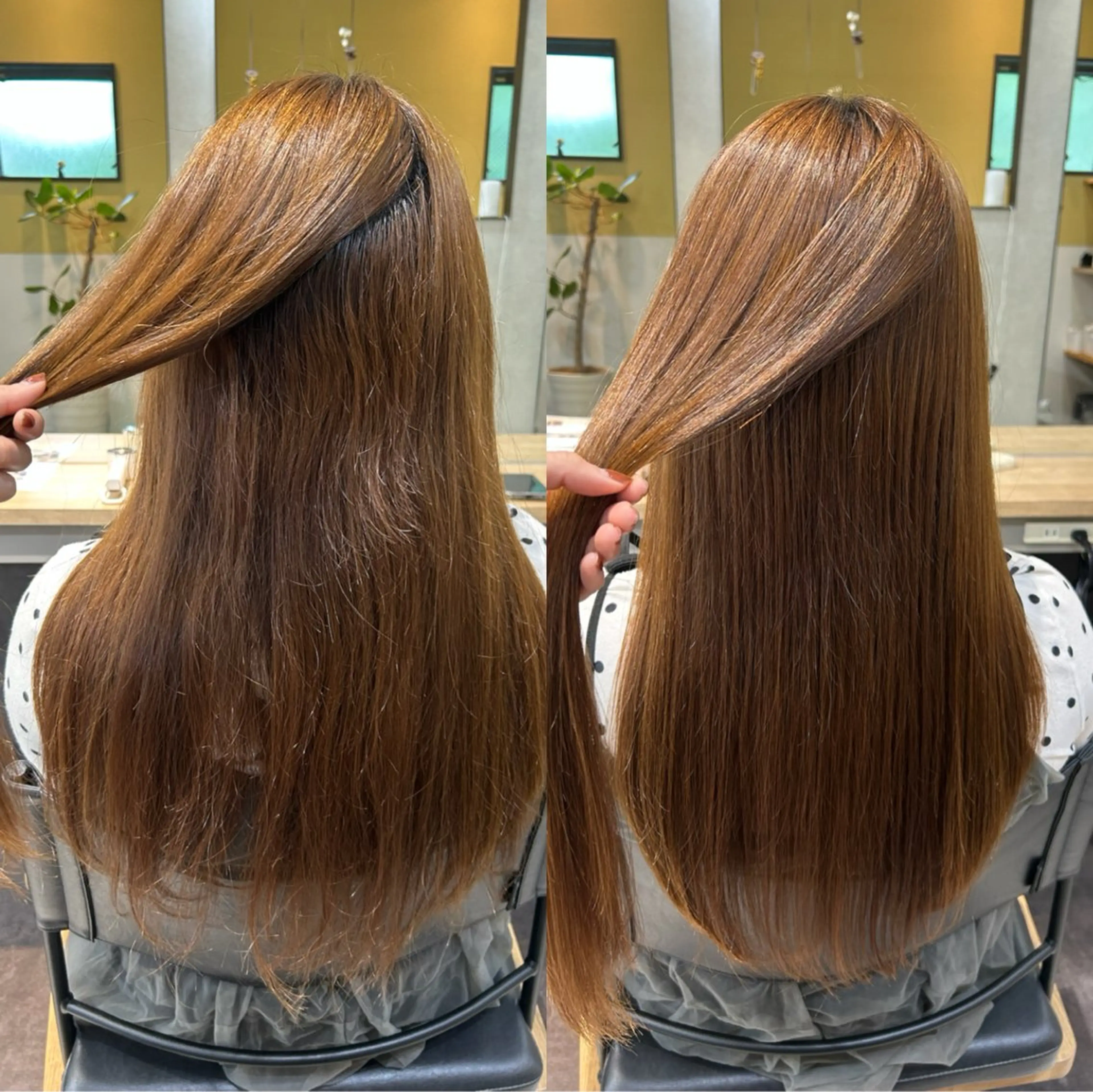 ロング パーマ 髪質改善 ストレートパーマ カット 縮毛矯正 トリートメント hub hair レイヤー/透明感のヘアスタイル