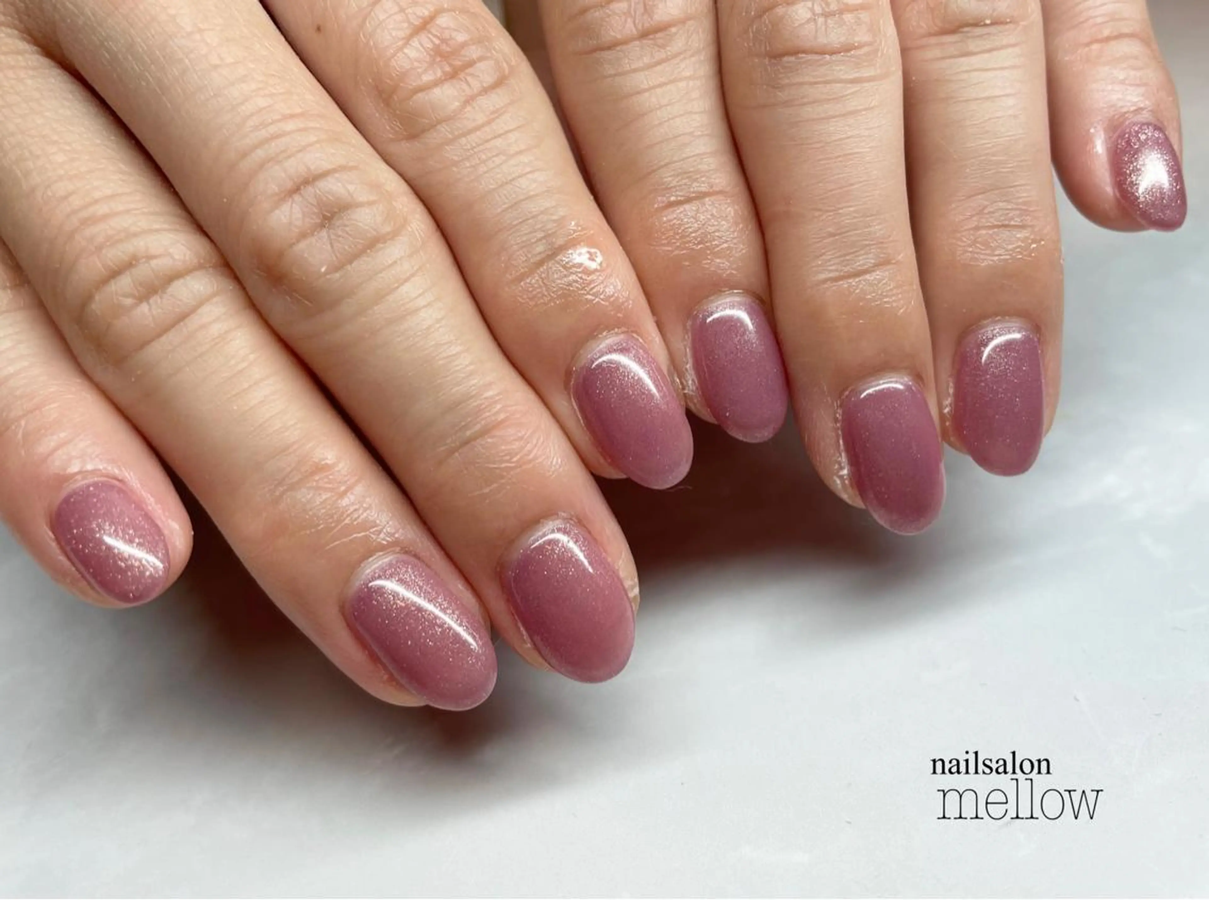 ネイル ラメ(グリッター) パープル 大山 浩美のネイルデザイン