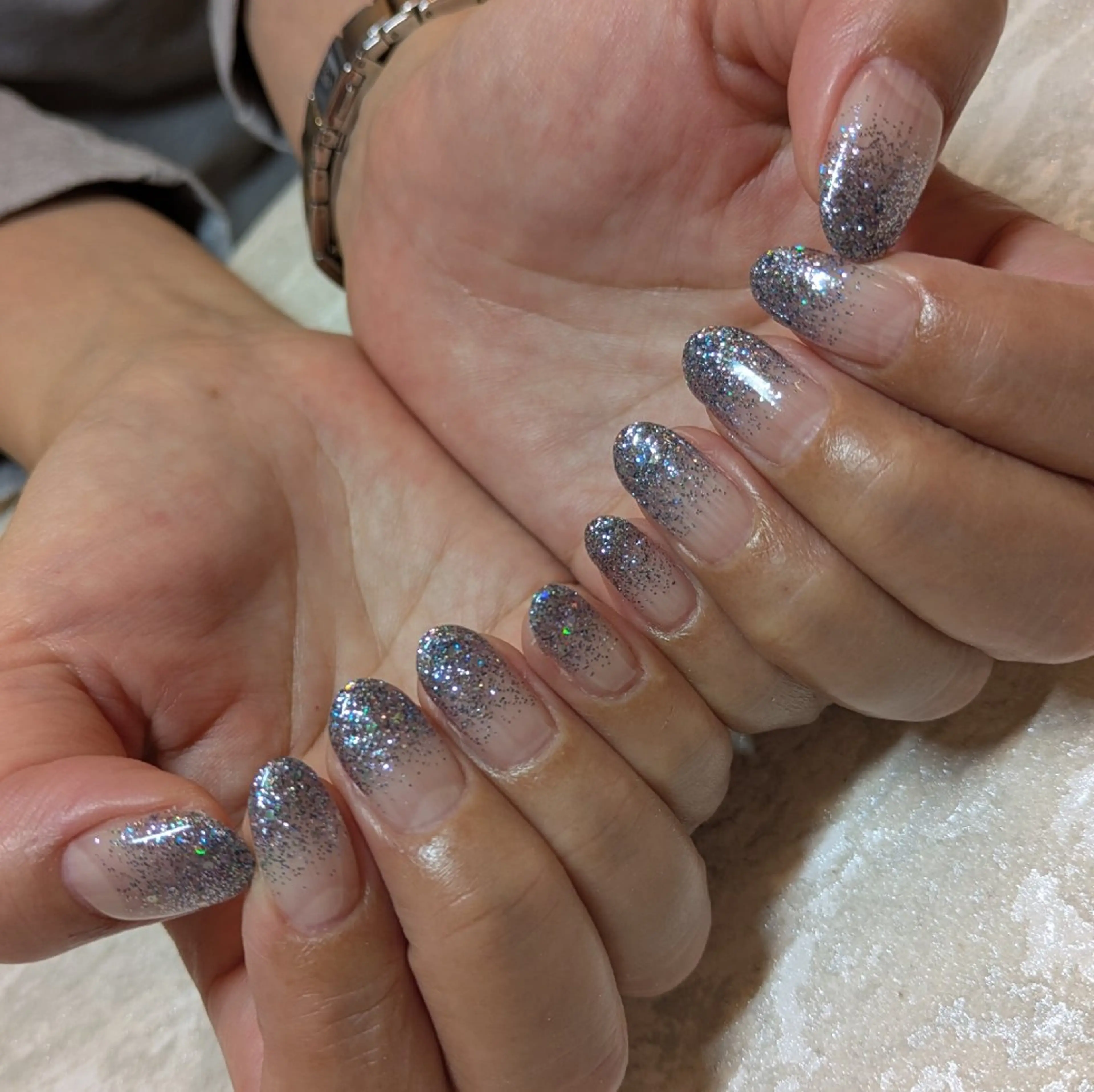 ネイル ラメ(グリッター) ラメグラデーション ジェヌインネイル 河内のネイルデザイン