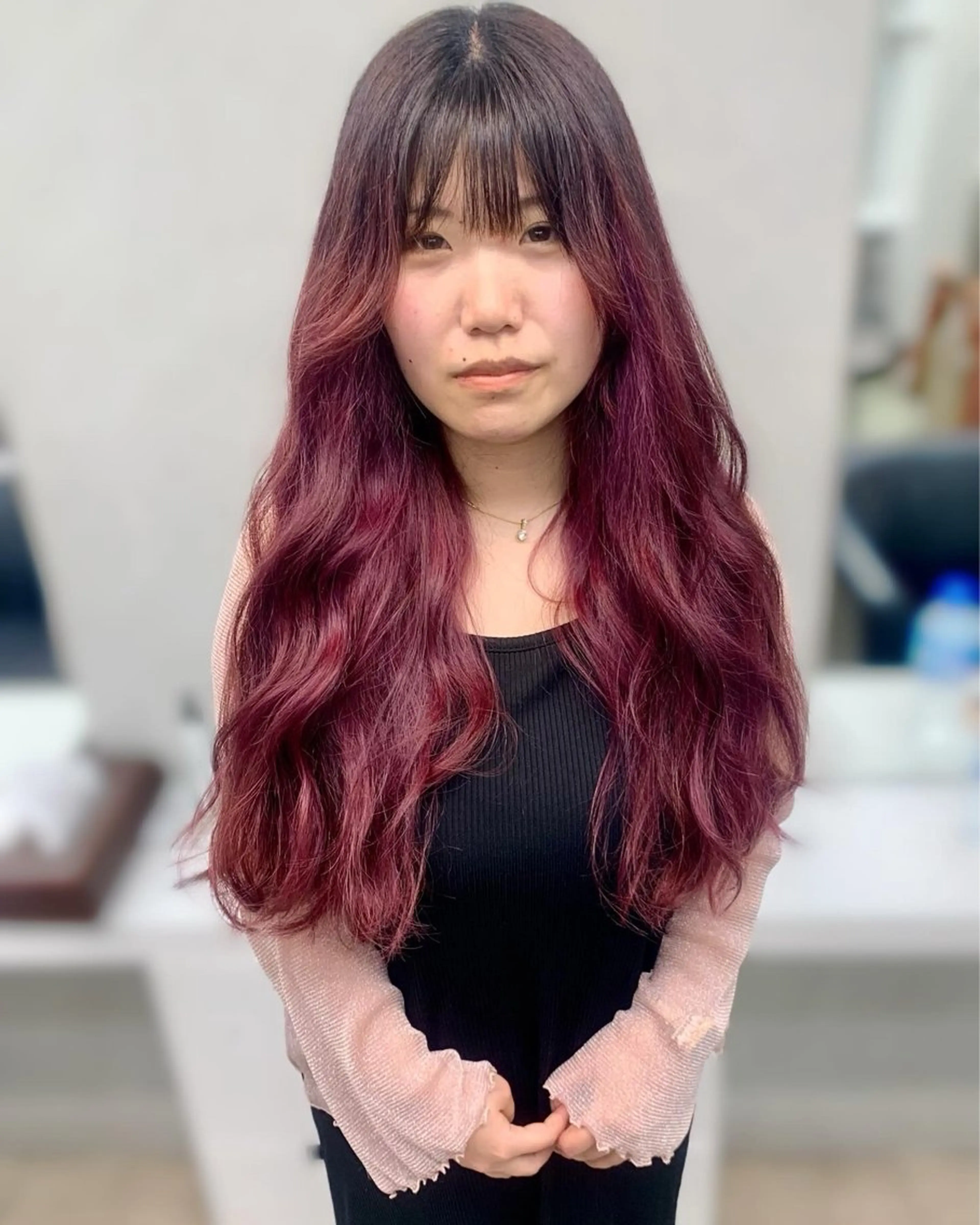 ロング カラー ヘアアレンジ ヘアカラー トリートメント 個性爆弾💣 ダブルカラー/ゆかのヘアスタイル