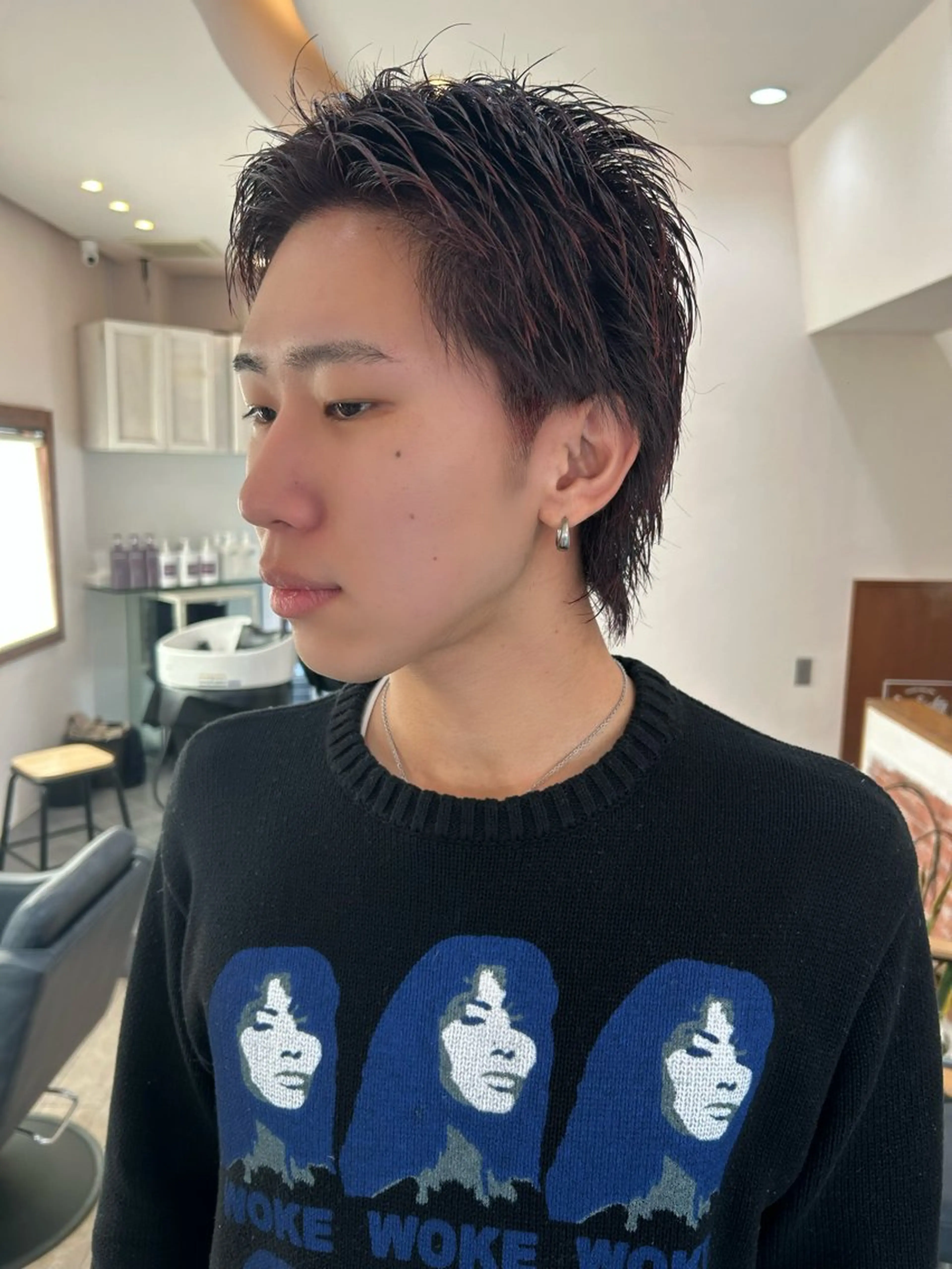 ショート カラー メンズ メンズブリーチ メンズハイトーン ブリーチ ケアブリーチ 透明感カラー カット ヘアカラー トリートメント 180° OneEightyDegrees 中目黒所属・Himari 【ハイトーンカラー】のヘアスタイル