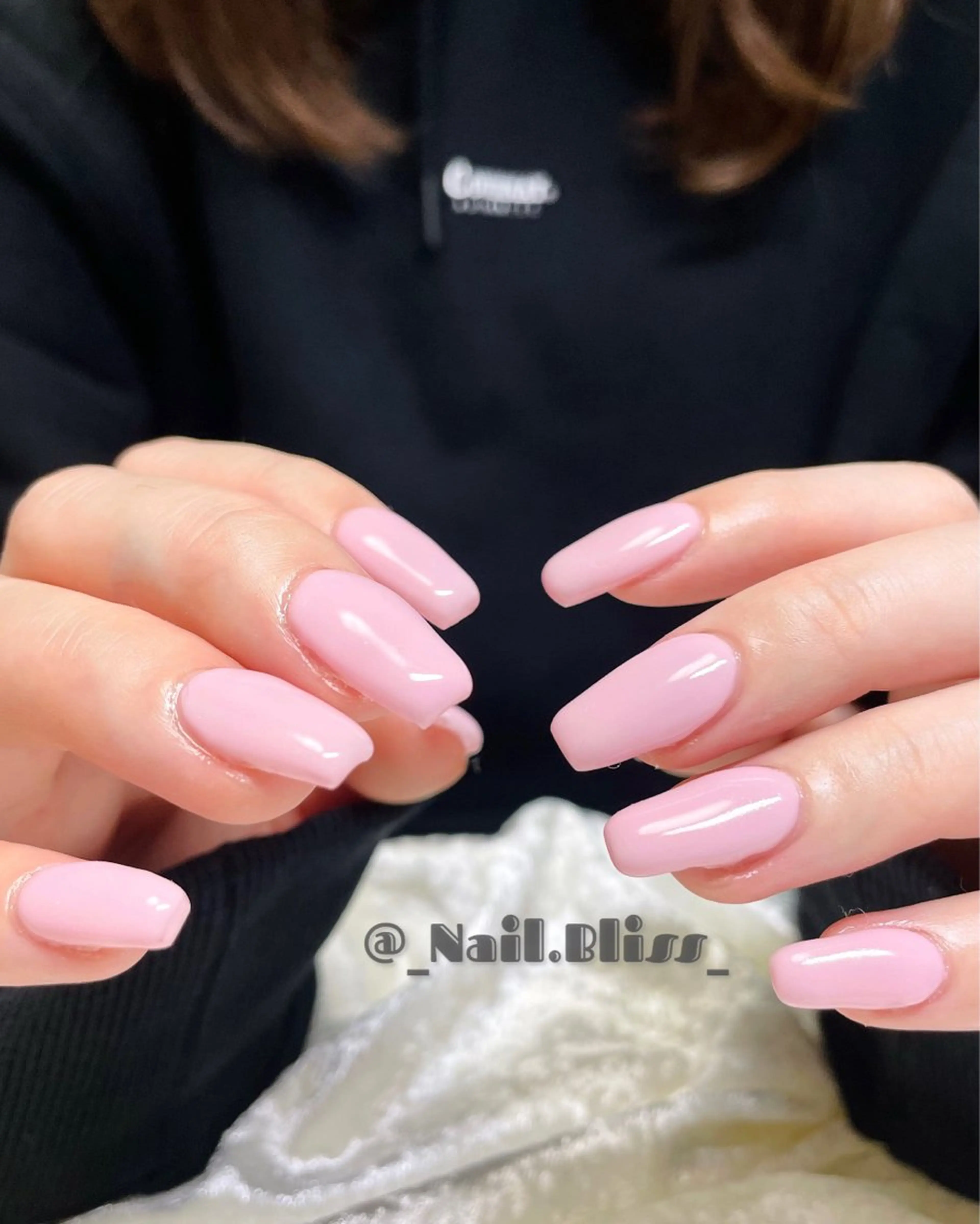ネイル ワンカラーネイル ピンク ハンドネイル NAIL BLISSのネイルデザイン