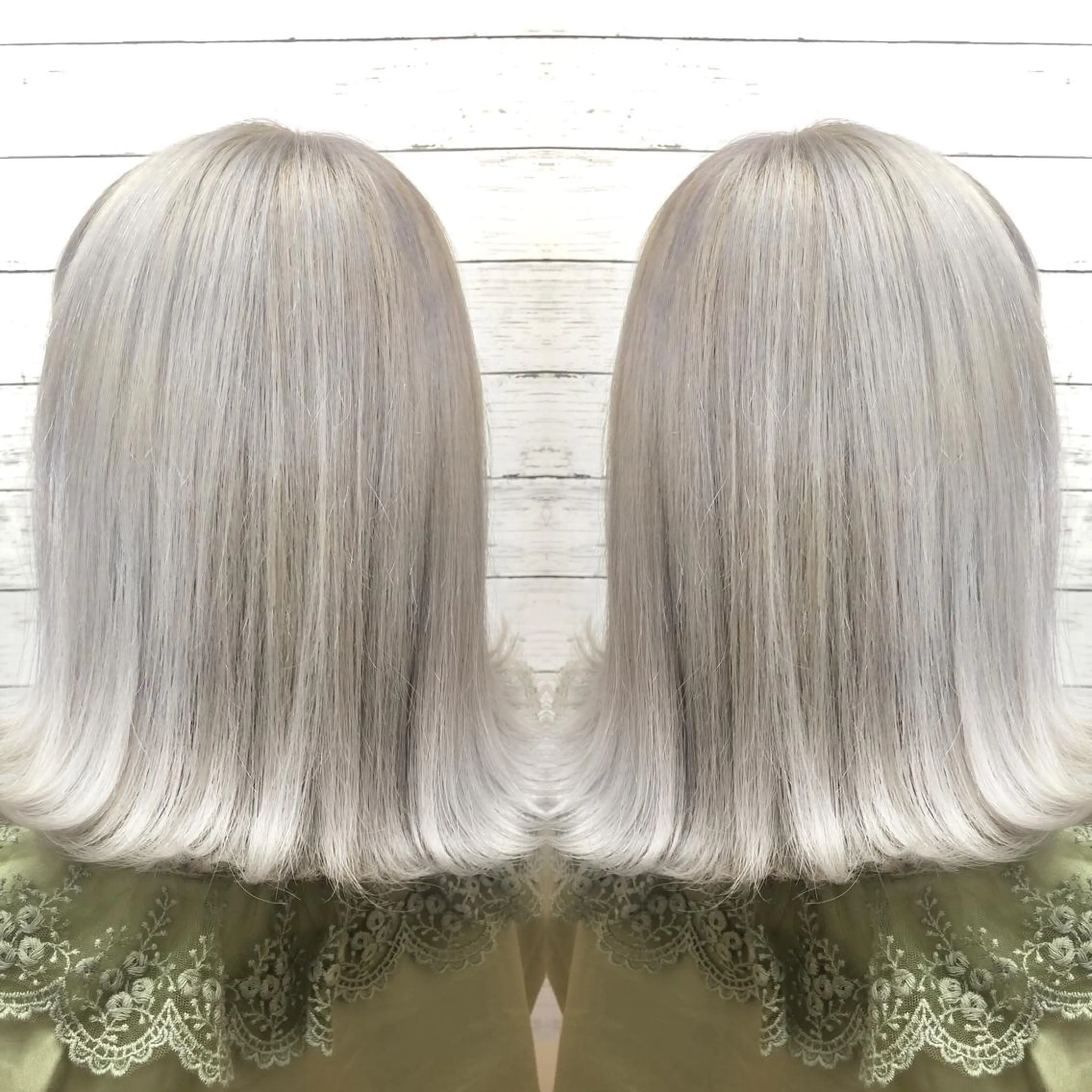 ミディアム カラー 黒髪 ブリーチ ヘアカラー ヘアセット 韓国ヘア🤍髪質改善 🇰🇷AKANEのヘアスタイル