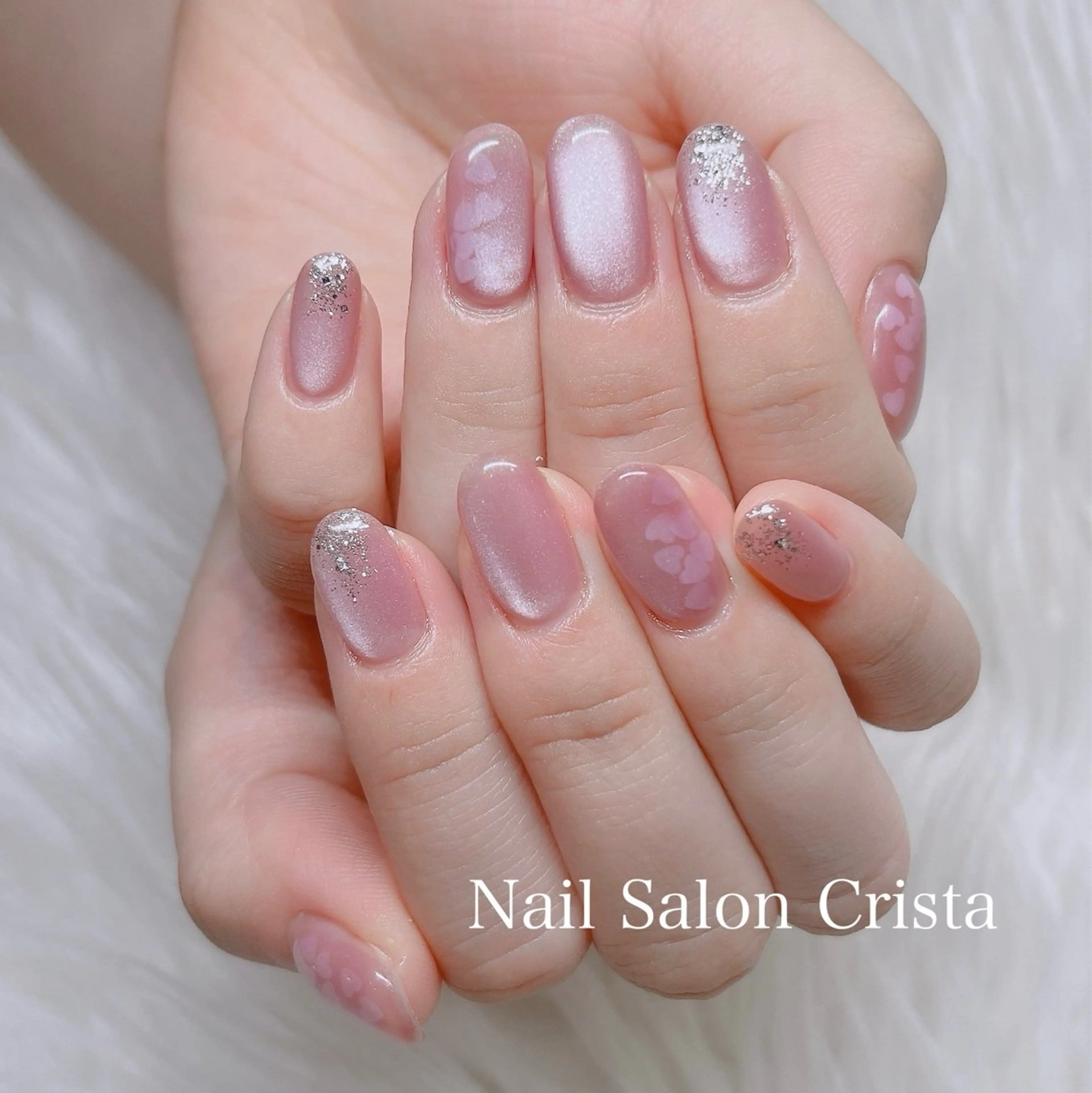 ネイル フットネイル ジェルネイル マグネットネイル オフィスネイル ワンカラーネイル NAILSALON CRISTA所属・🤍CRISTA yui🤍のネイルデザイン