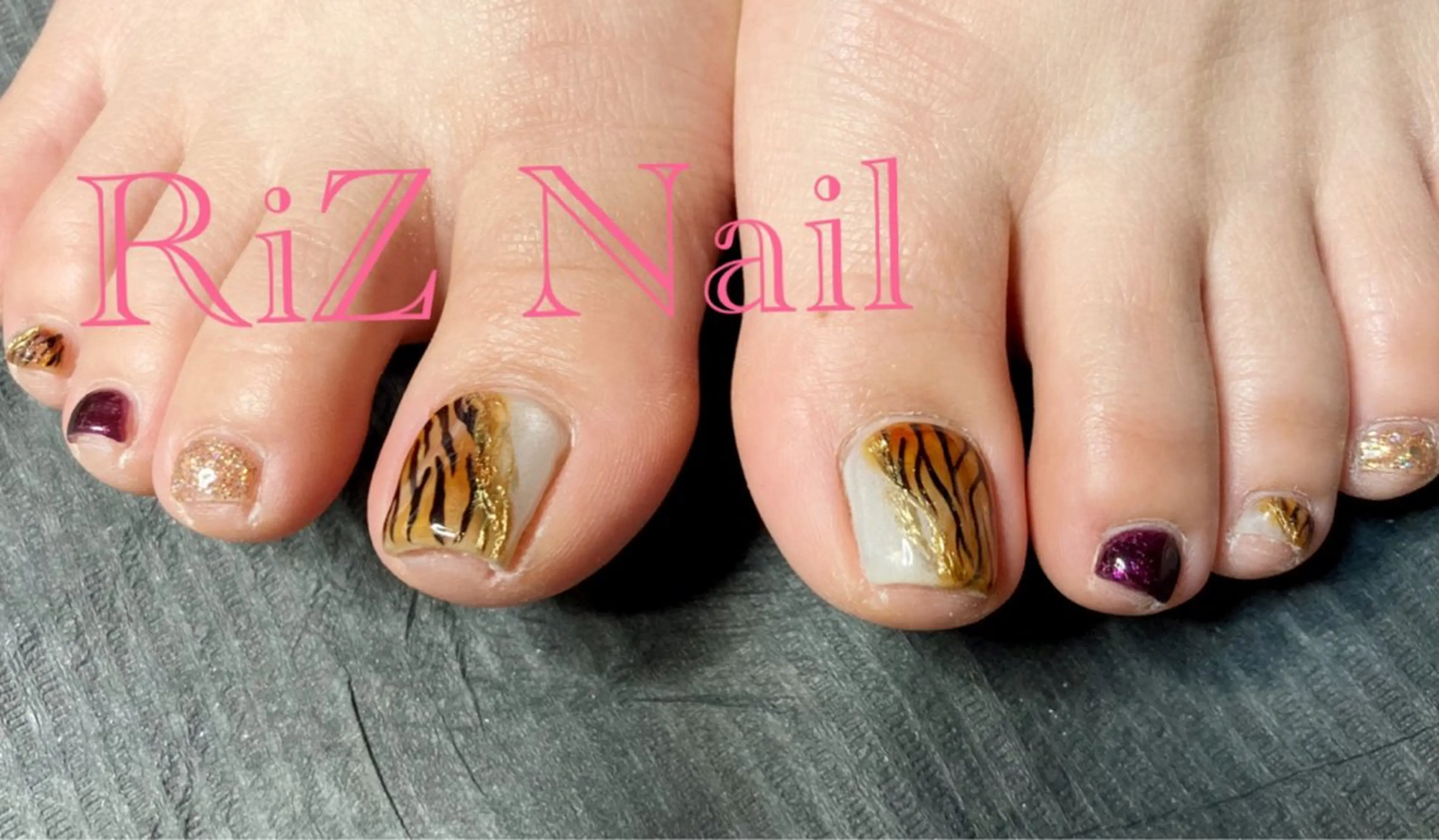 ネイル アートネイル ミラーネイル フットネイル RiZ nail salonのネイルデザイン