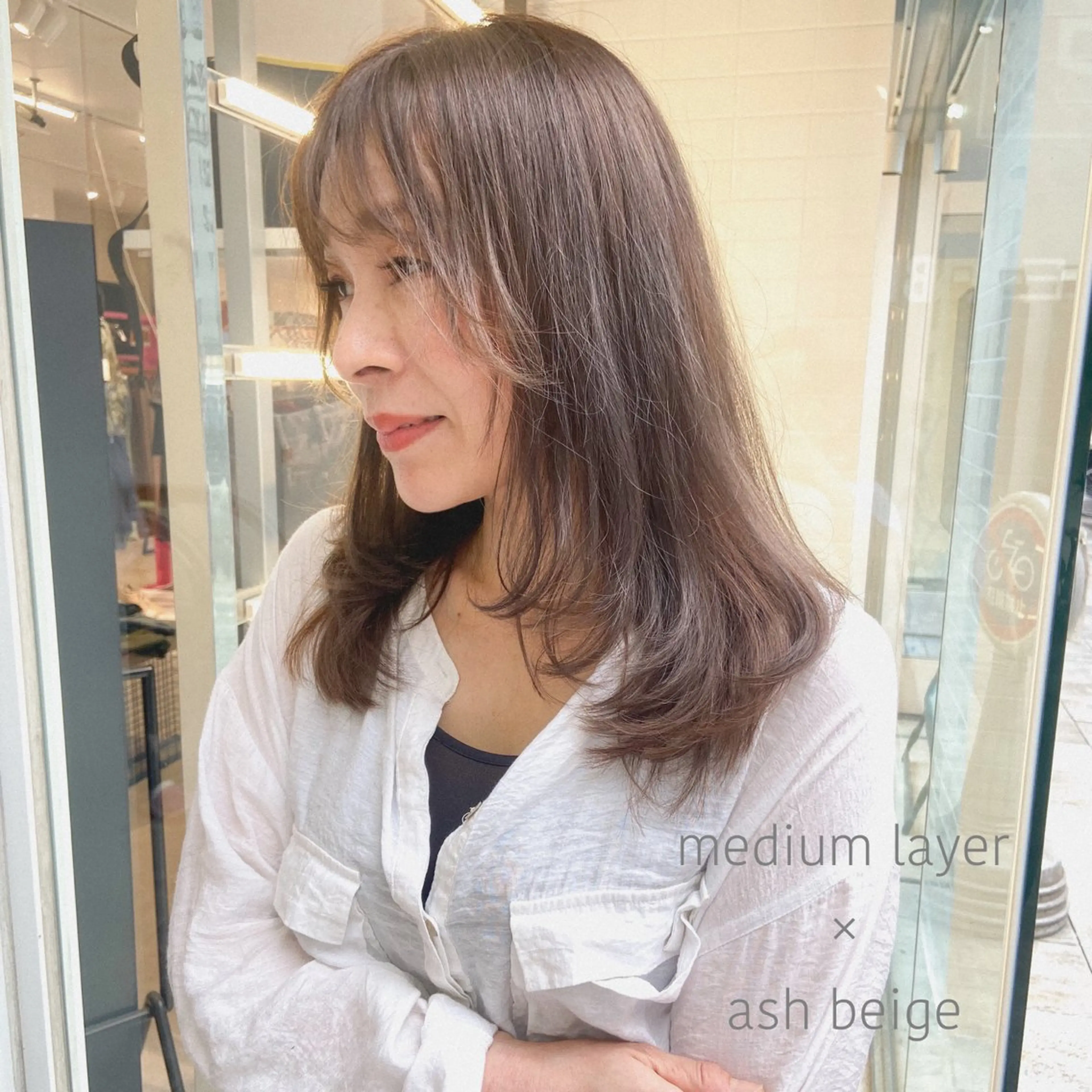 セミロング カラー パーマ ヘアアレンジ 🌼memoto 東三国店🌼のマツエク・マツパデザイン