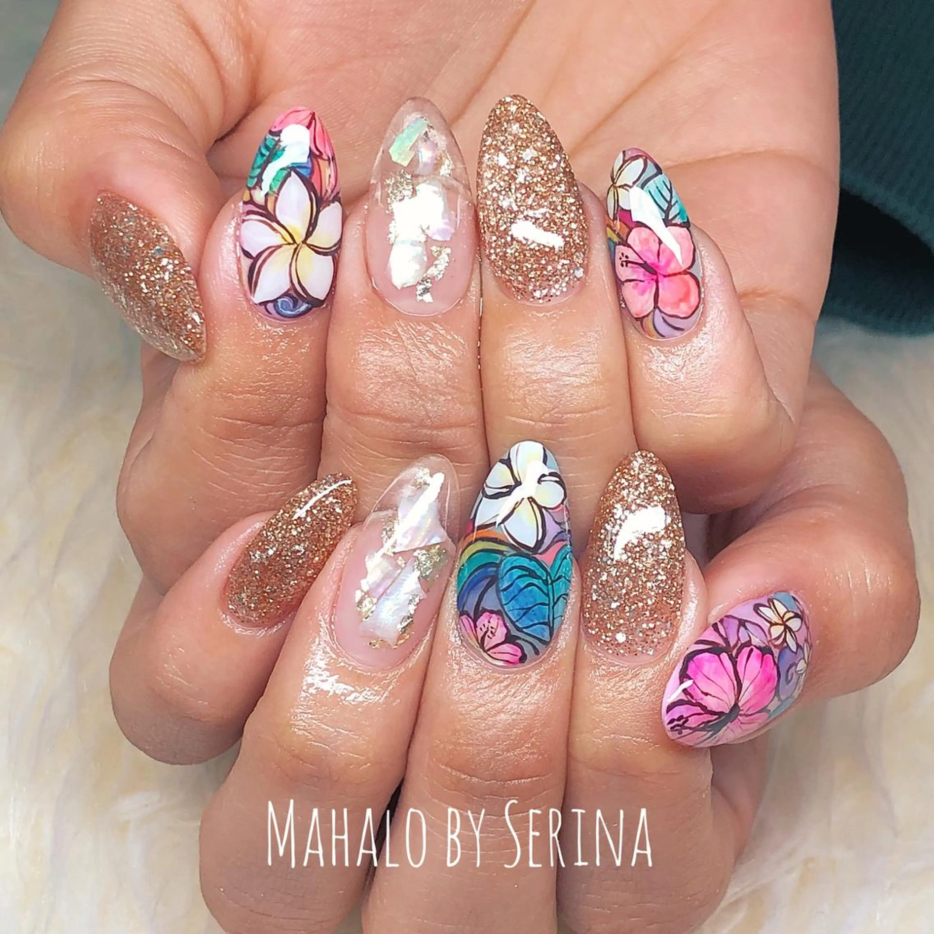 ミディアム カラー ネイル SUNNY BAE. SERINAのネイルデザイン