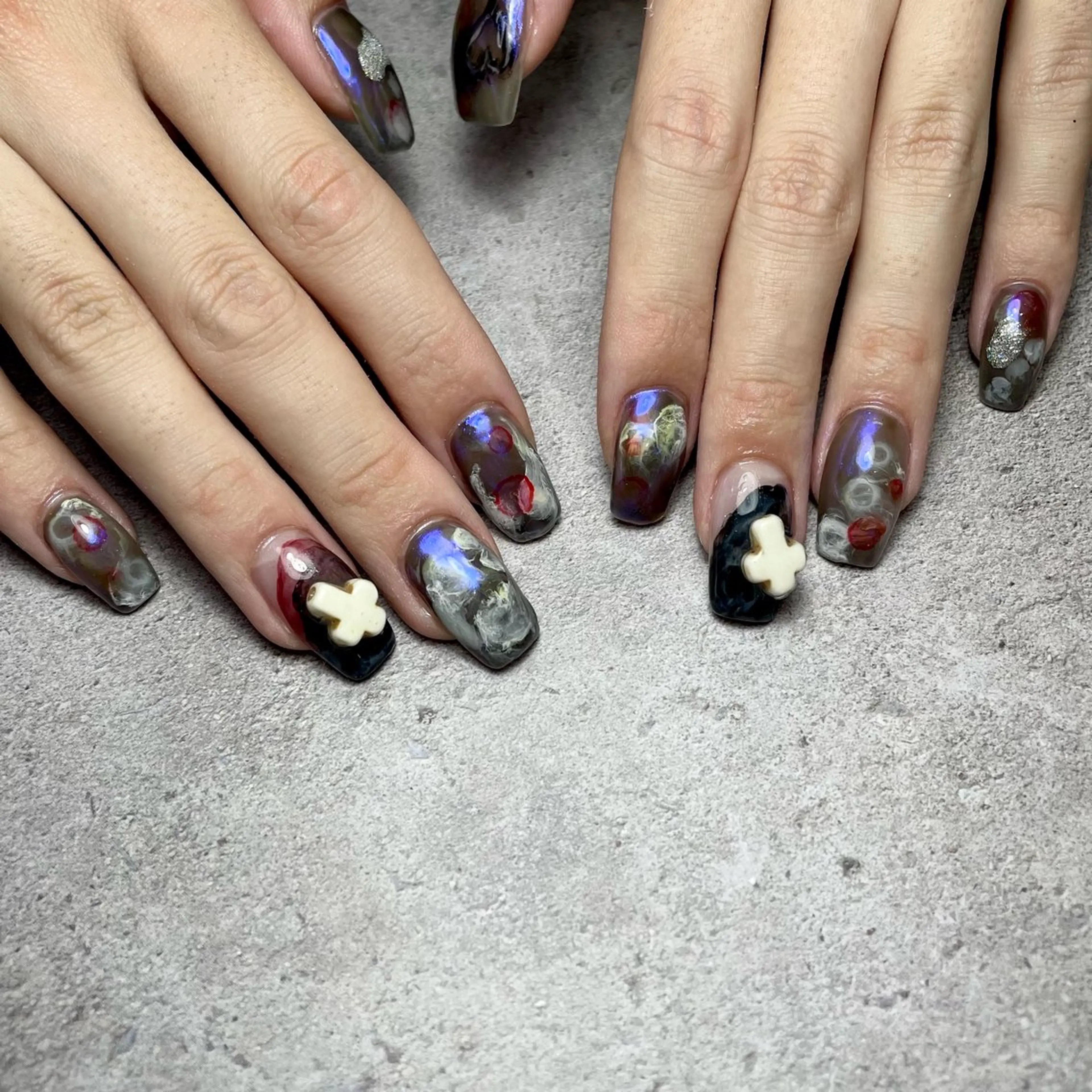 ネイル アートネイル 持ち込み スカルプネイル ハンドネイル Reflection marikoのネイルデザイン