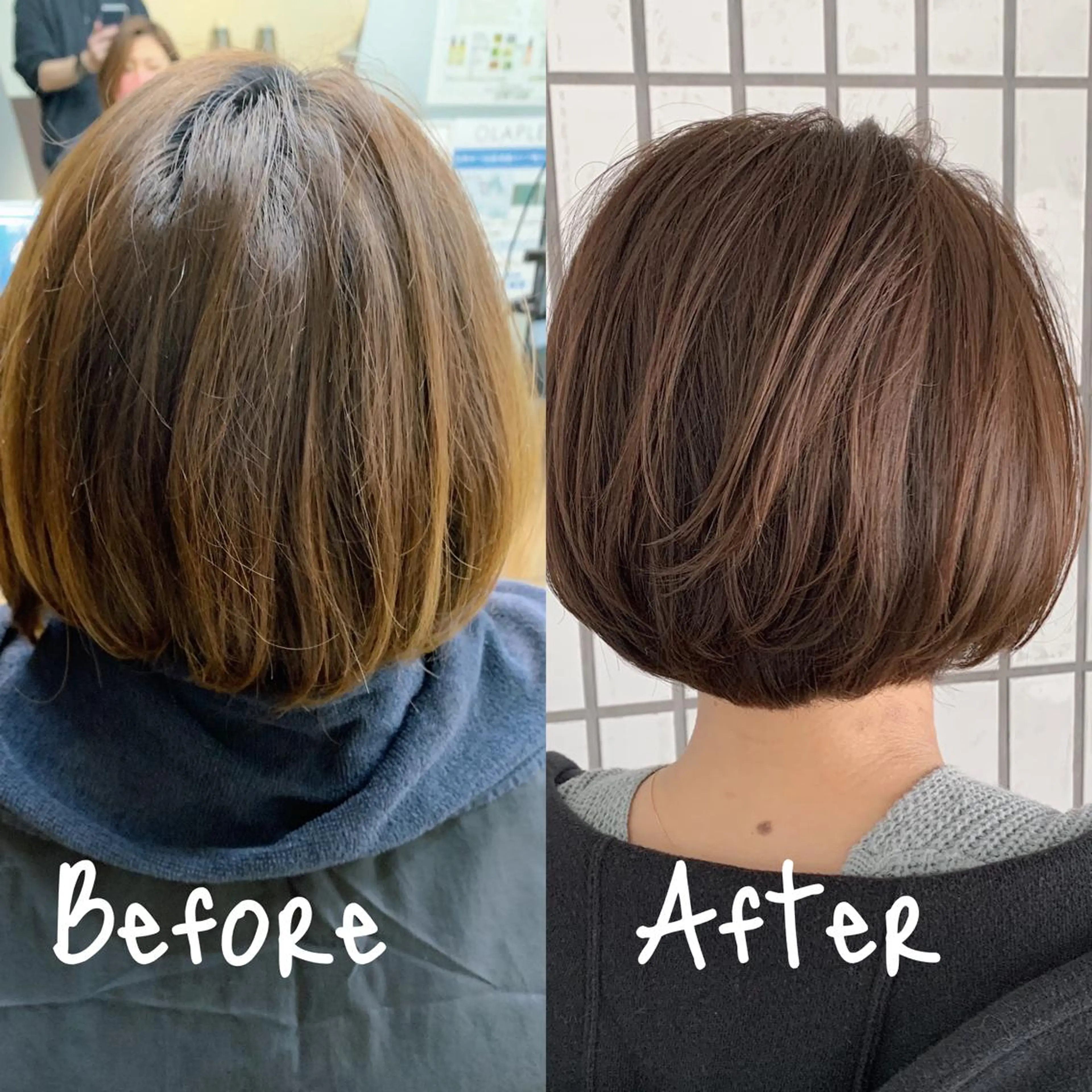 ショート カラー ハットリ /北習志野のヘアスタイル