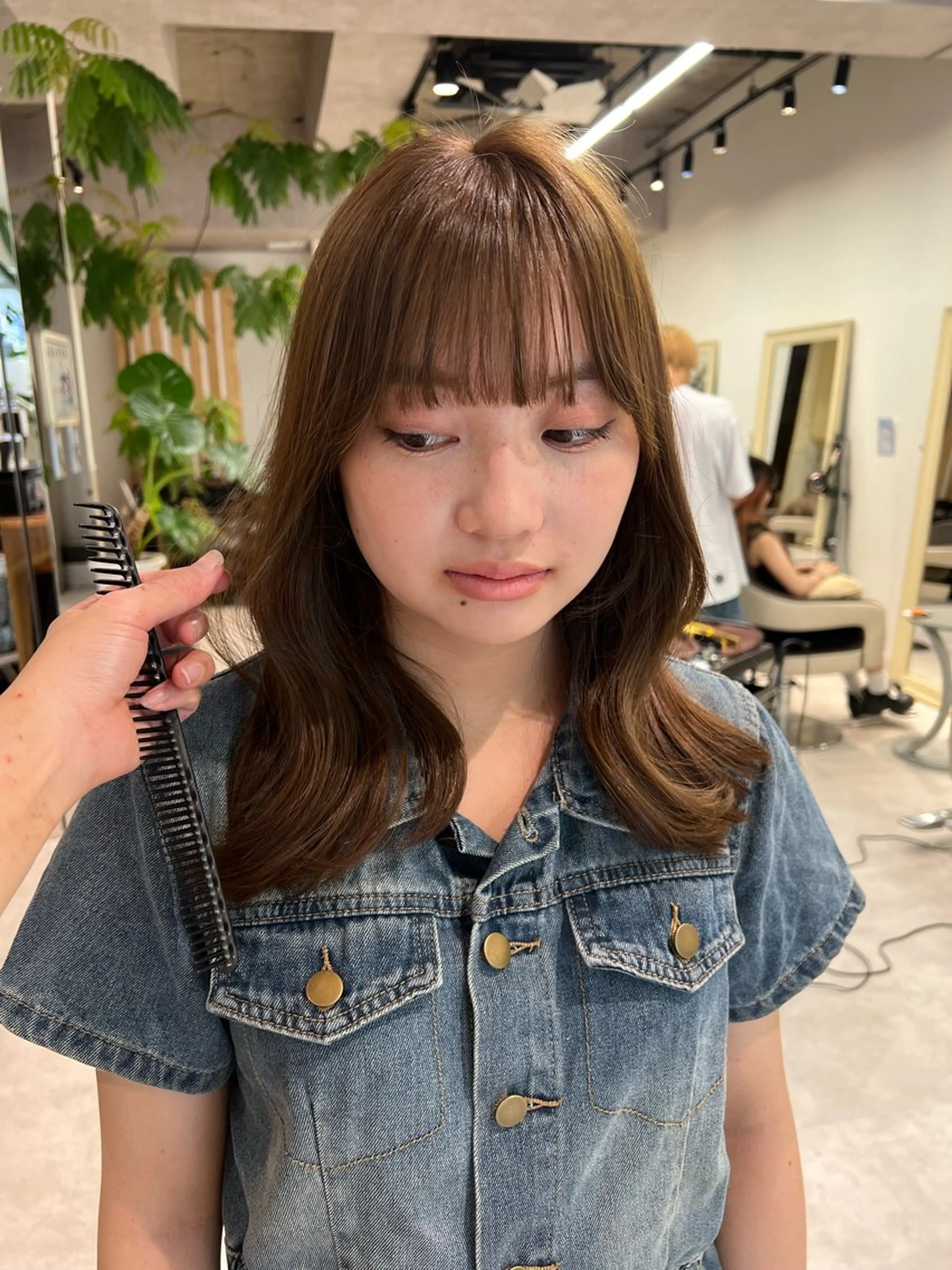 ミディアム カラー ベージュカラー オリーブベージュ ヘアカラー 透明感カラー/ボブ / MARIE🍇のヘアスタイル