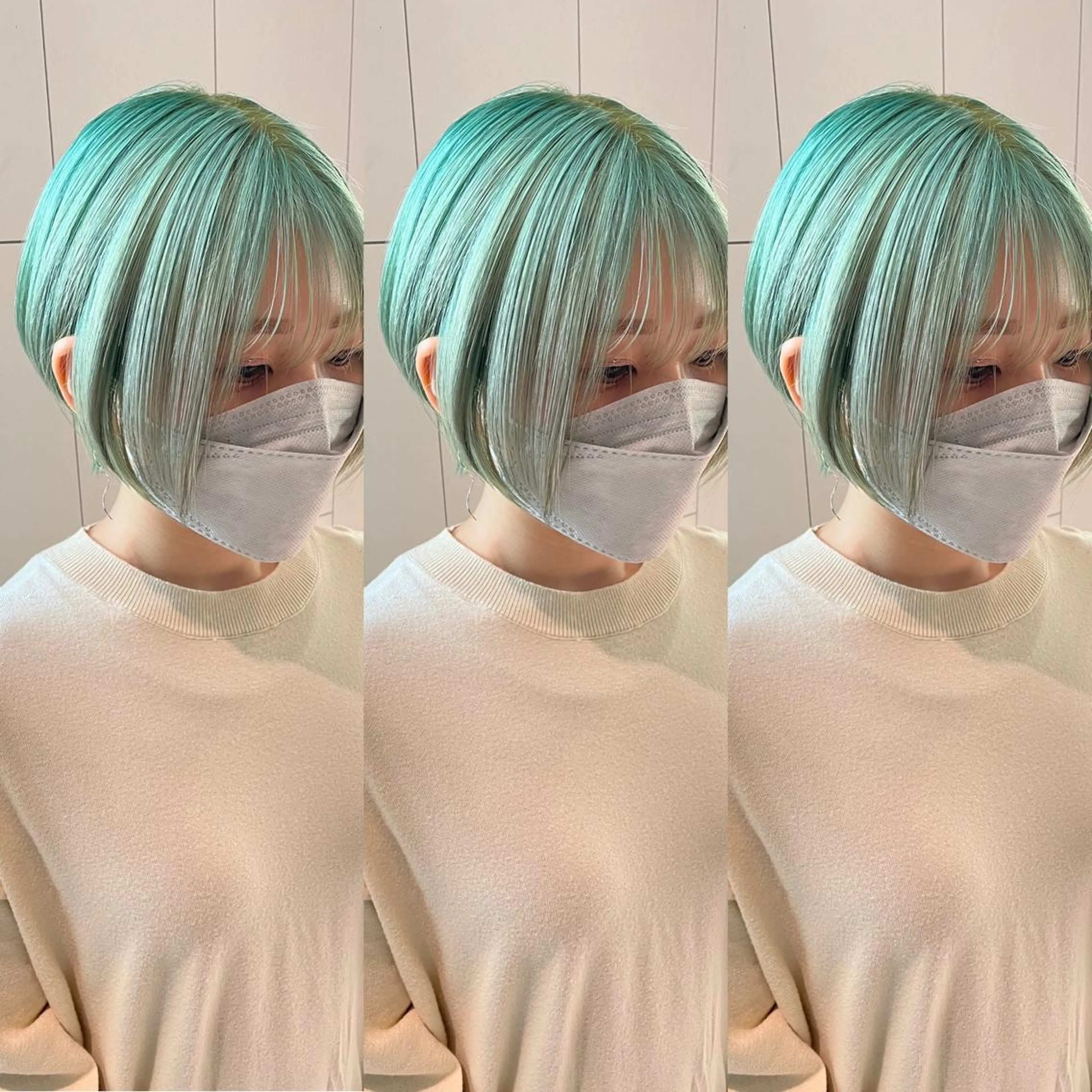 ショート カット ヘアカラー トリートメント ヘアセット 💜ハイトーン💛 マジカルかいちゃんのヘアスタイル