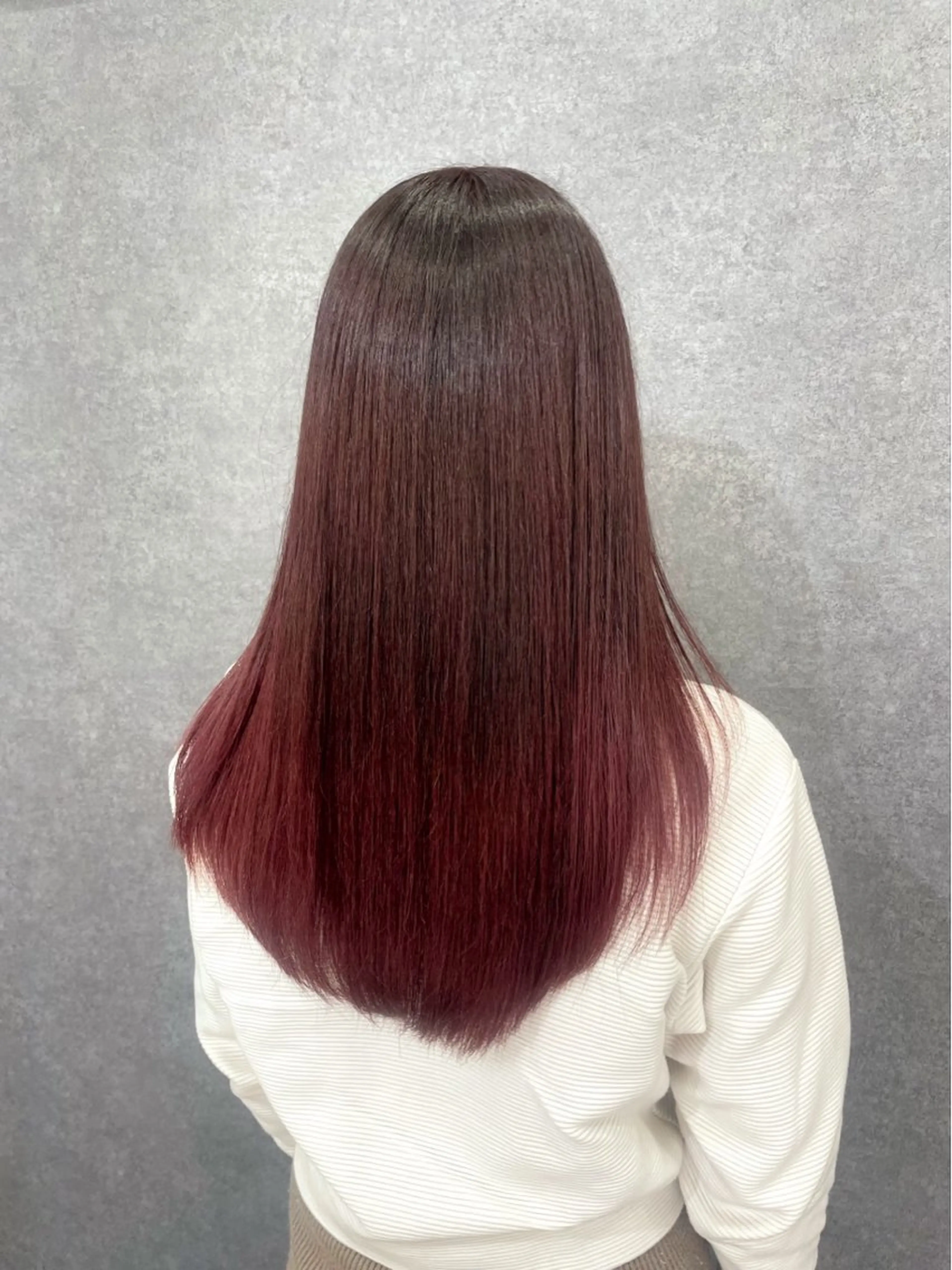 セミロング レッドブラウン カット ヘアカラー トリートメント THE2ND 大竹 瞳のヘアスタイル