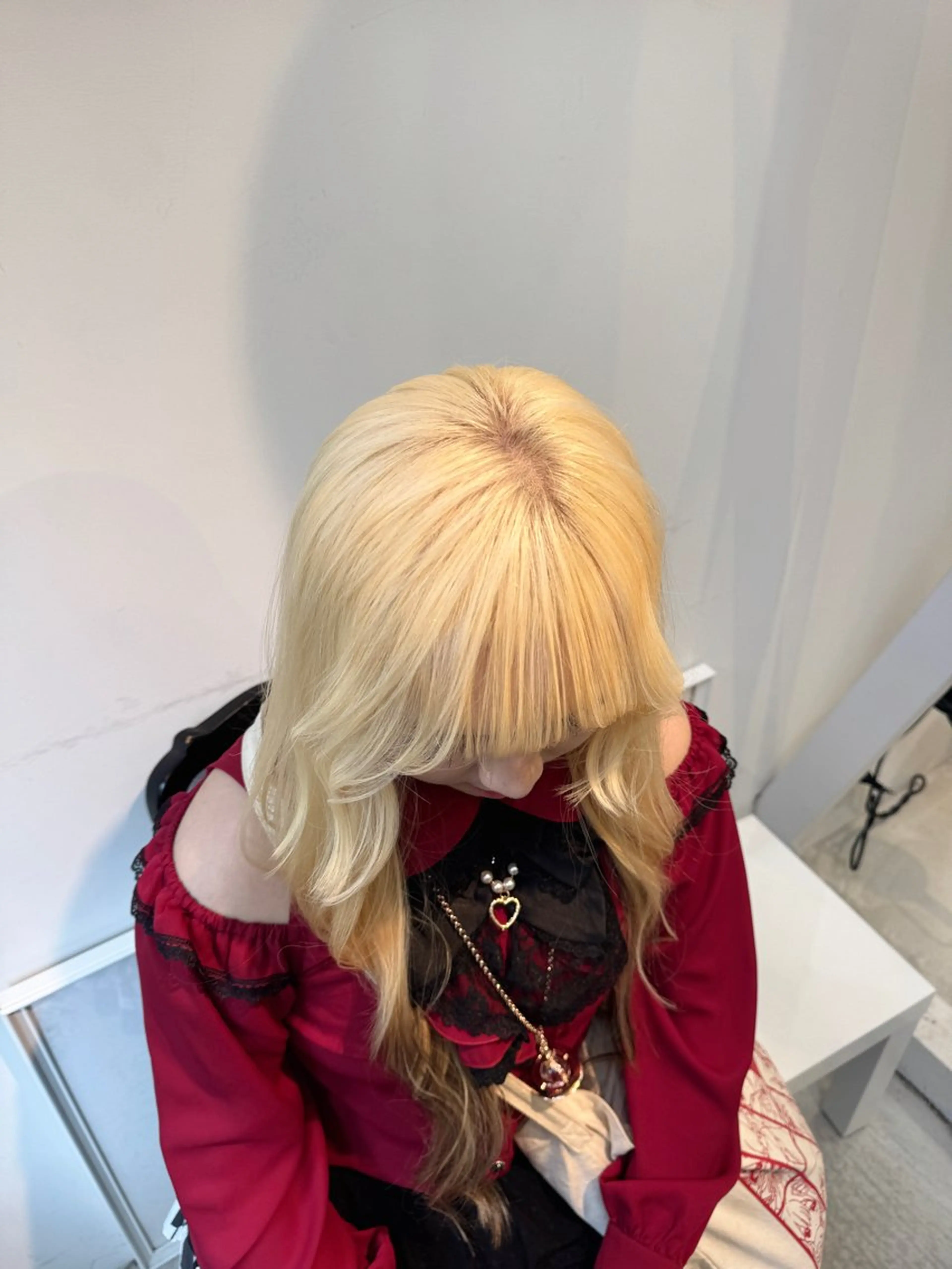 ロング カラー カット ヘアカラー トリートメント 透明感カラー/ハイト ーン/メイク/umiのヘアスタイル